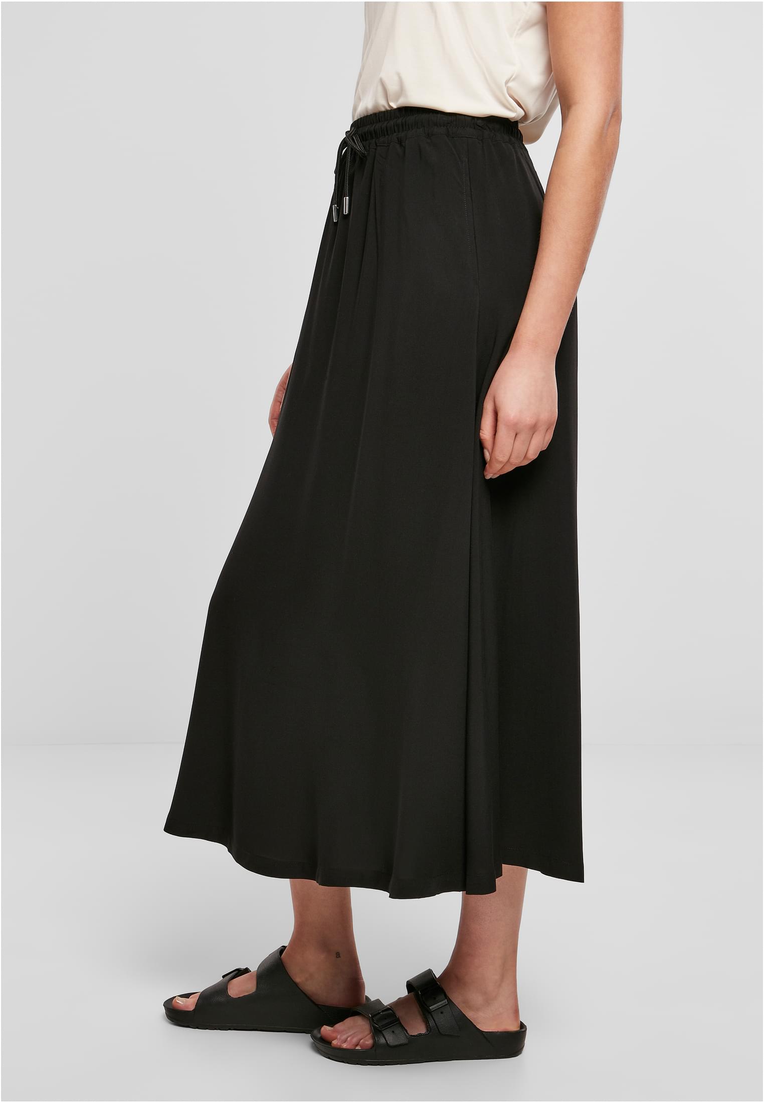 Ladies Viscose Midi Skirt | black