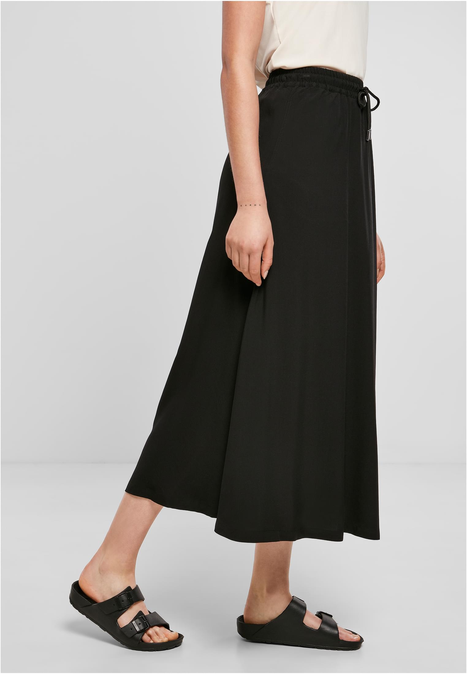 Ladies Viscose Midi Skirt | black