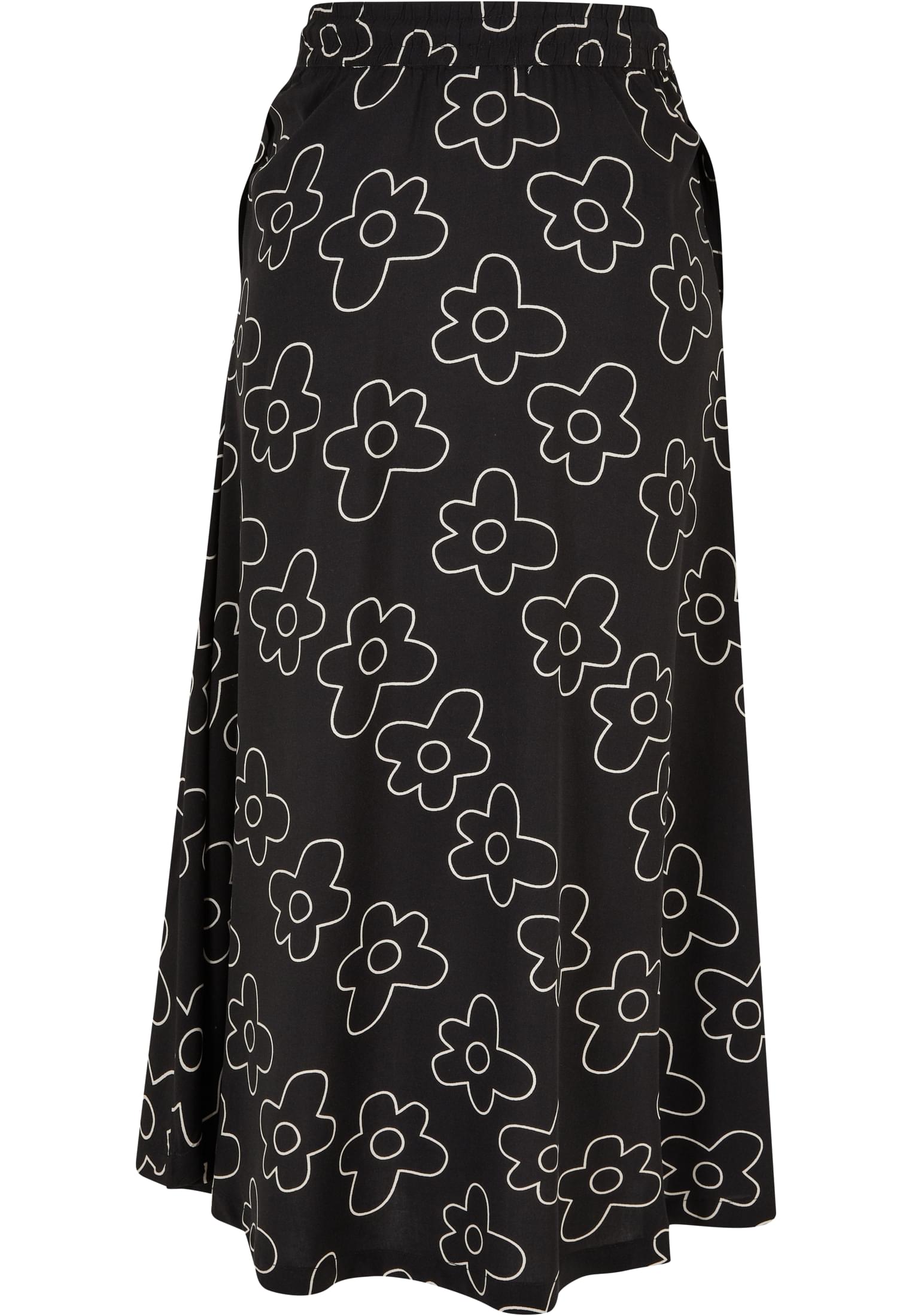 Ladies Viscose Midi Skirt | blackflower