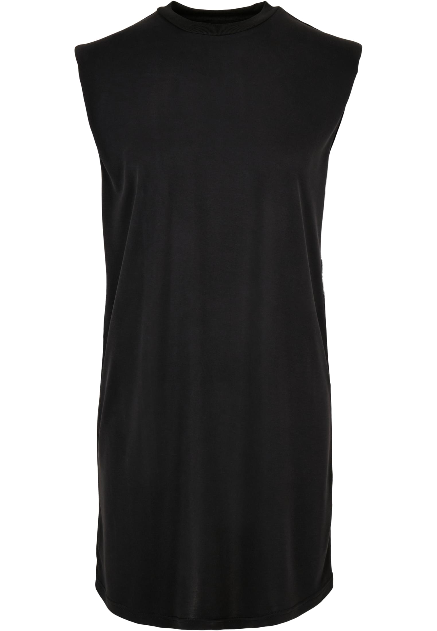 Ladies Modal Padded Shoulder Tank Dress | black