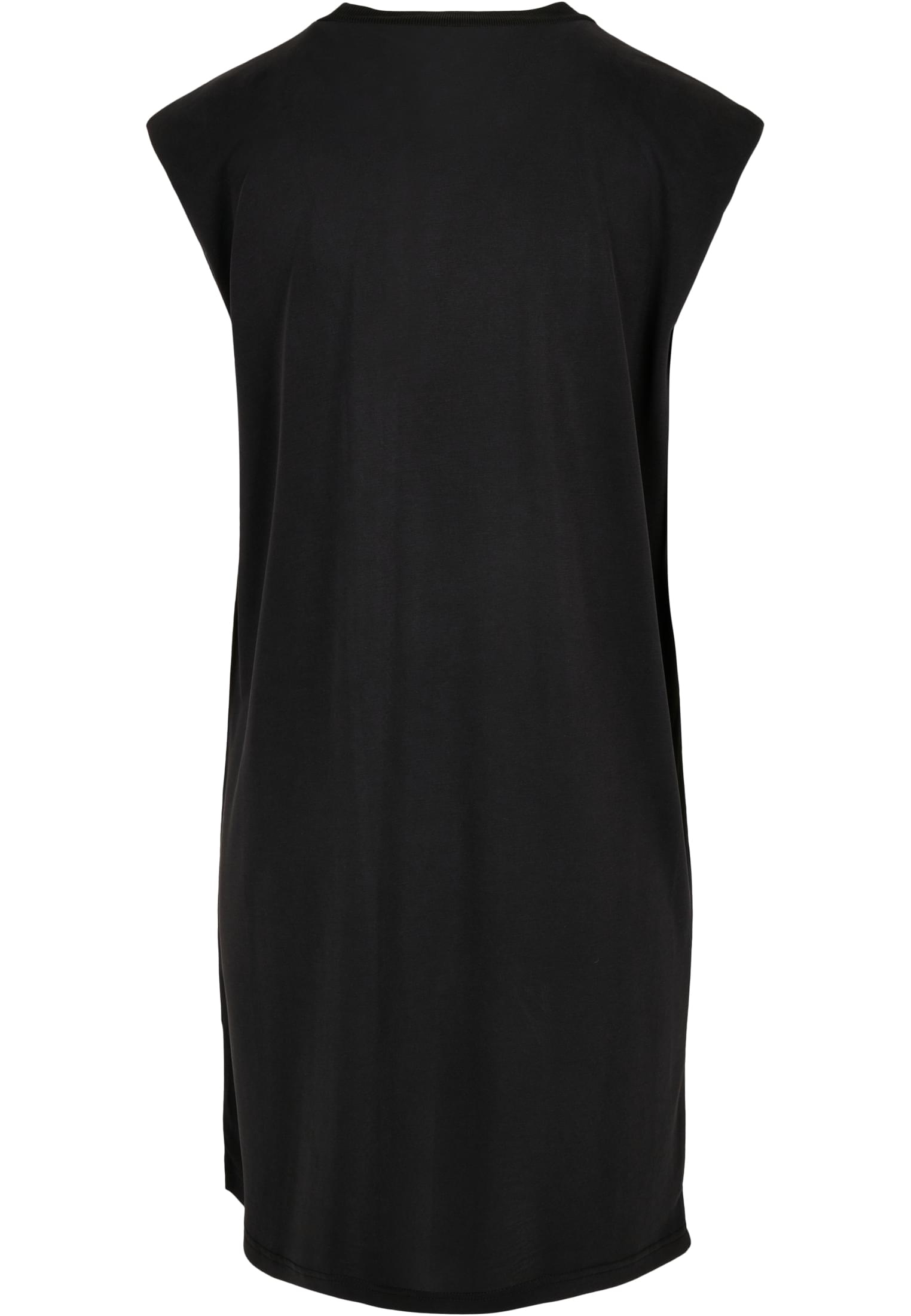 Ladies Modal Padded Shoulder Tank Dress | black