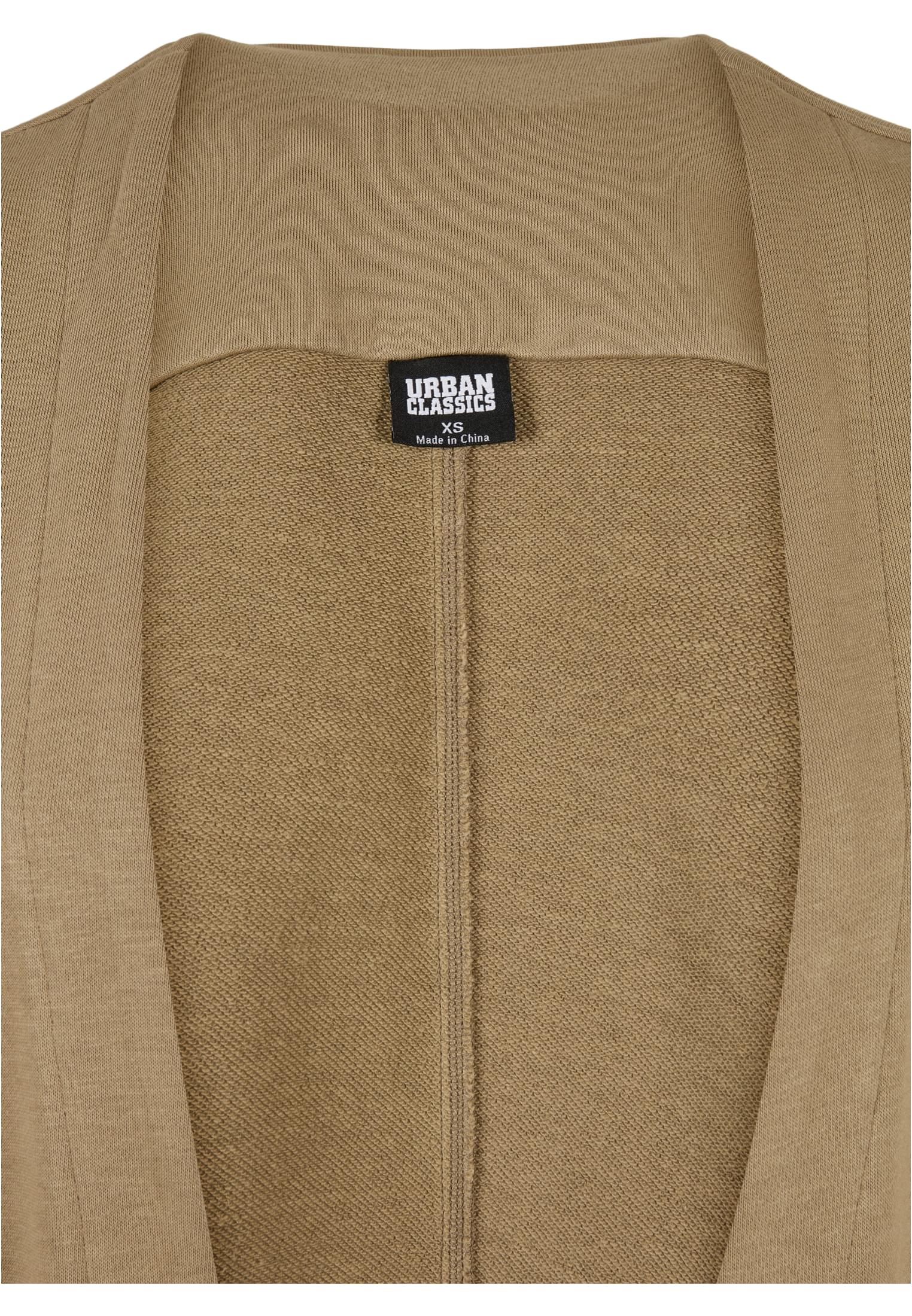 Ladies Oversized Terry Cardigan | khaki