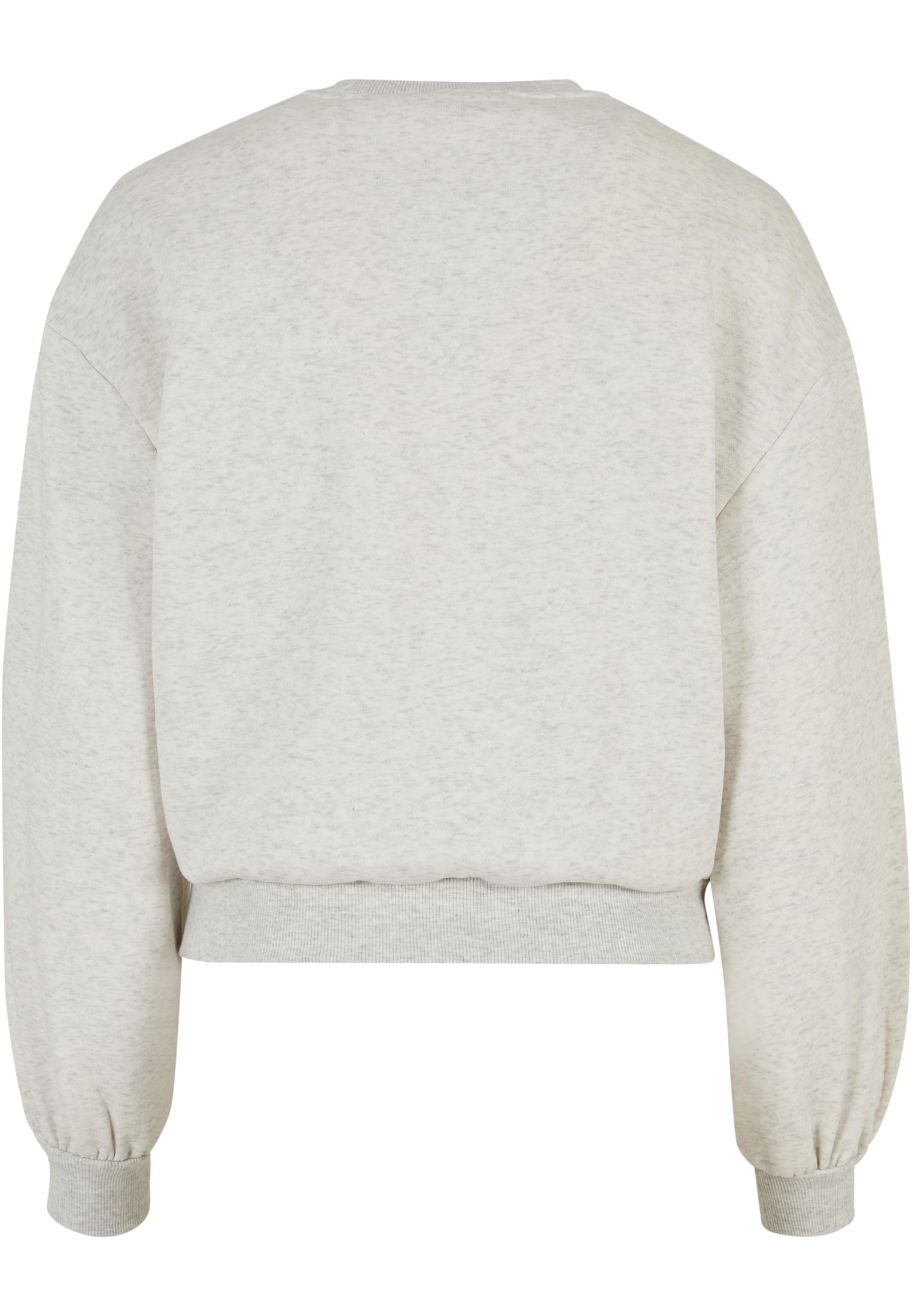 Ladies Oversized Color Melange Crewneck | lightgrey