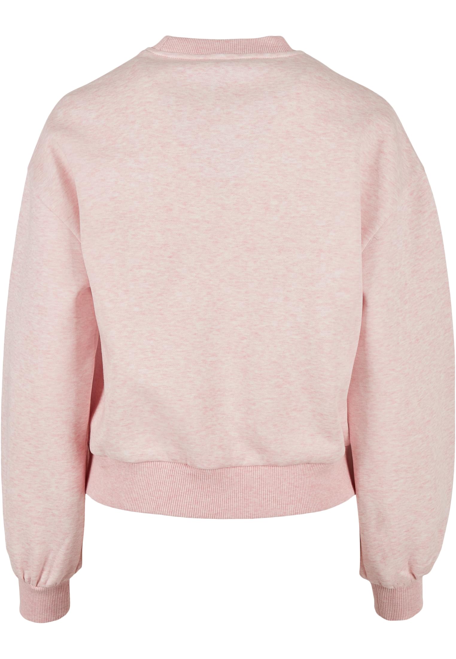 Ladies Oversized Color Melange Crewneck | pink melange