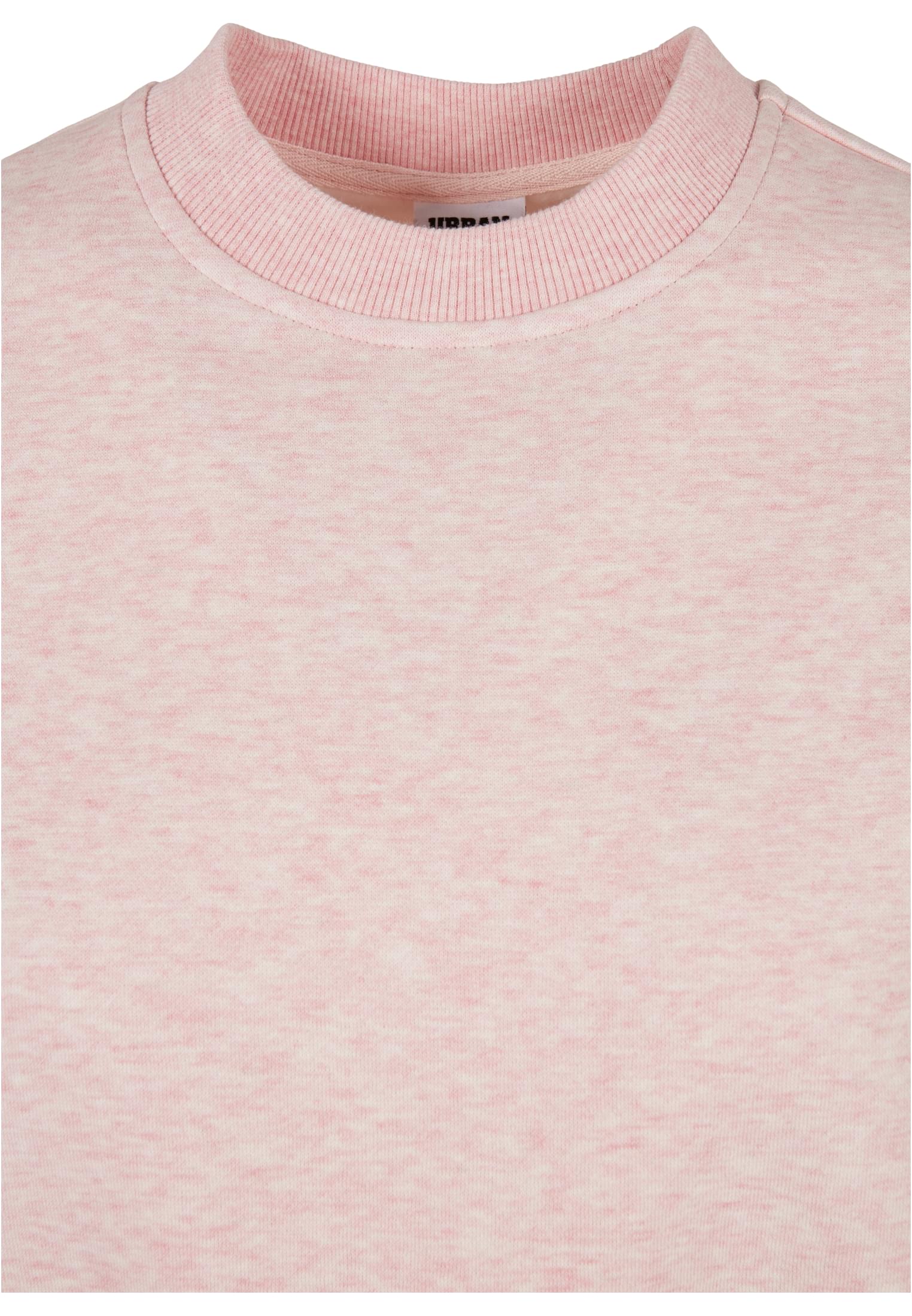 Ladies Oversized Color Melange Crewneck | pink melange