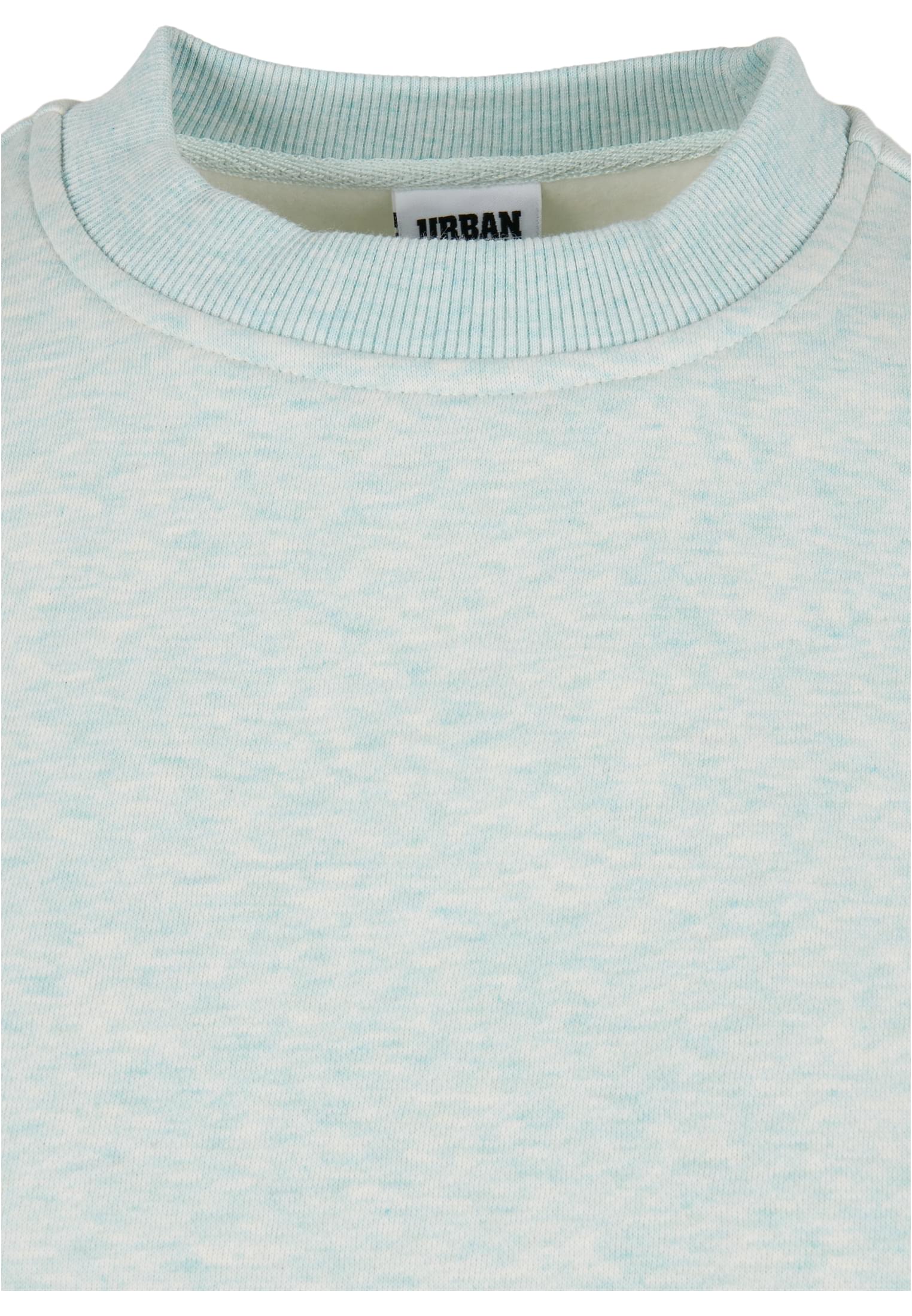 Ladies Oversized Color Melange Crewneck | aqua melange