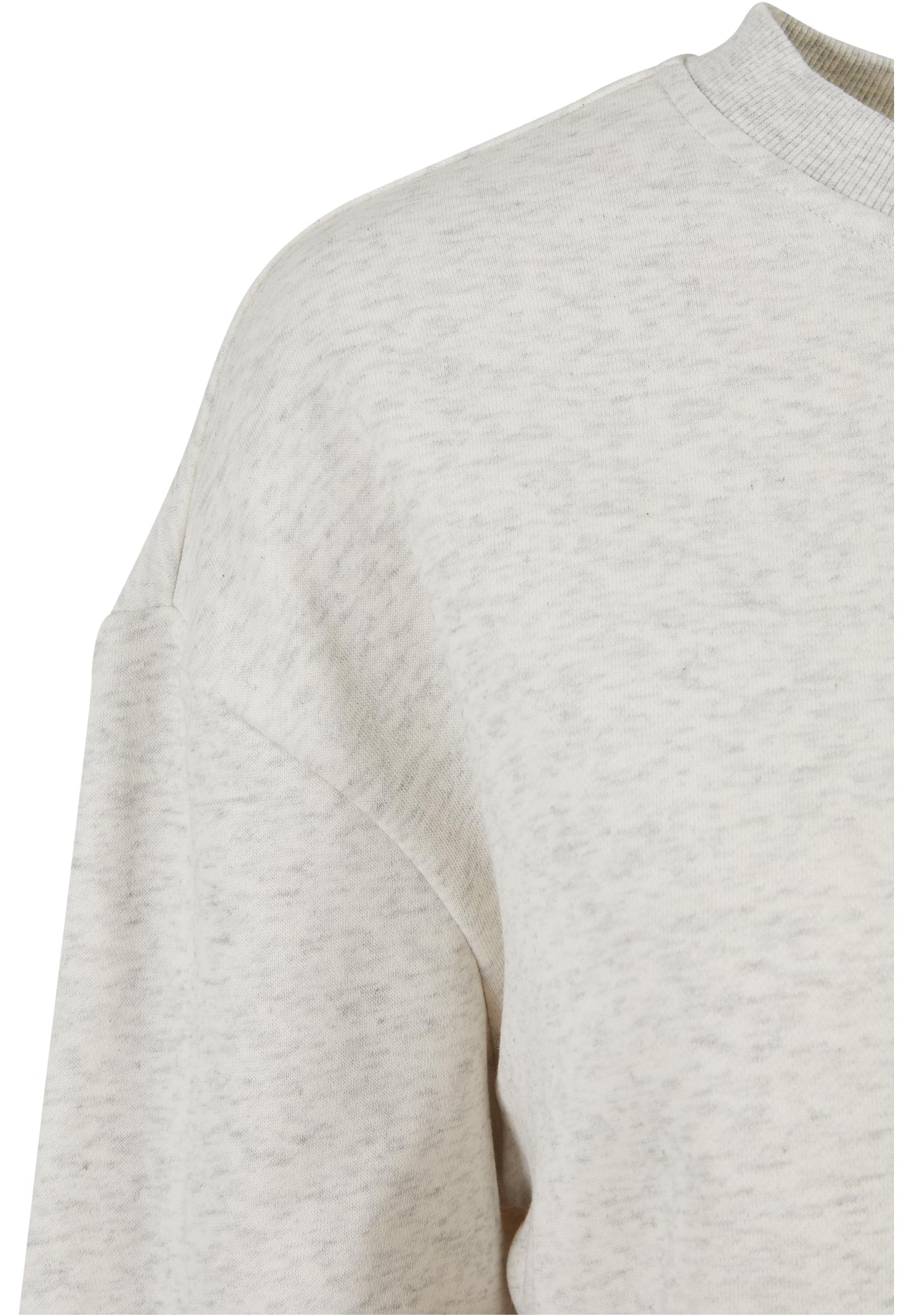 Ladies Oversized Color Melange Crewneck | lightgrey