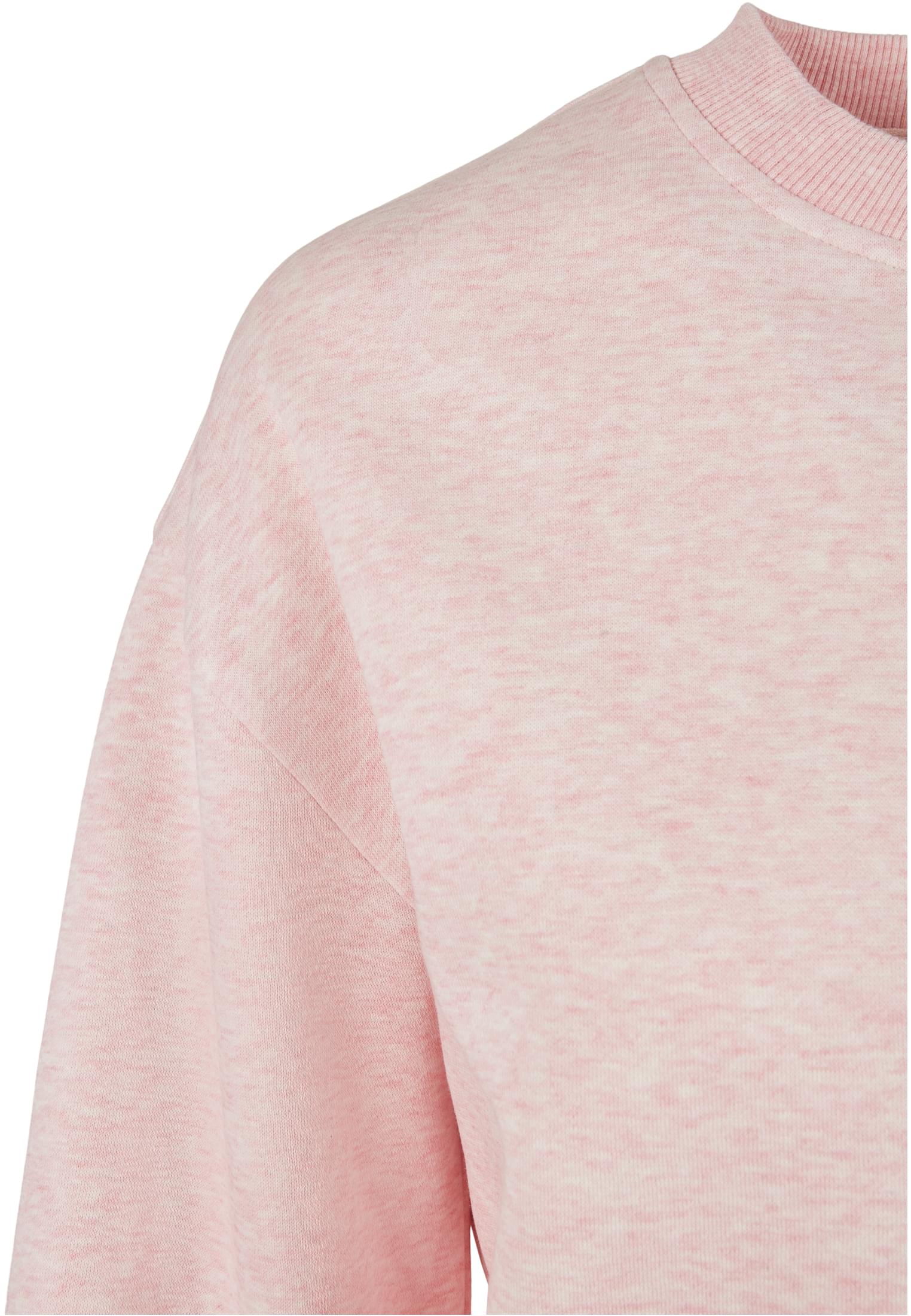 Ladies Oversized Color Melange Crewneck | pink melange