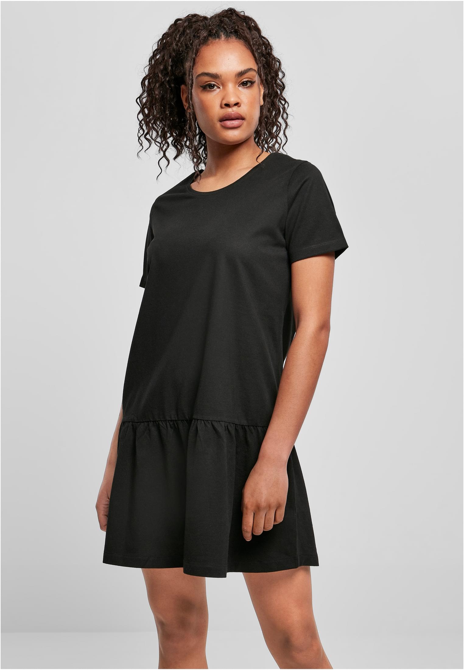 Ladies Valance Tee Dress | black