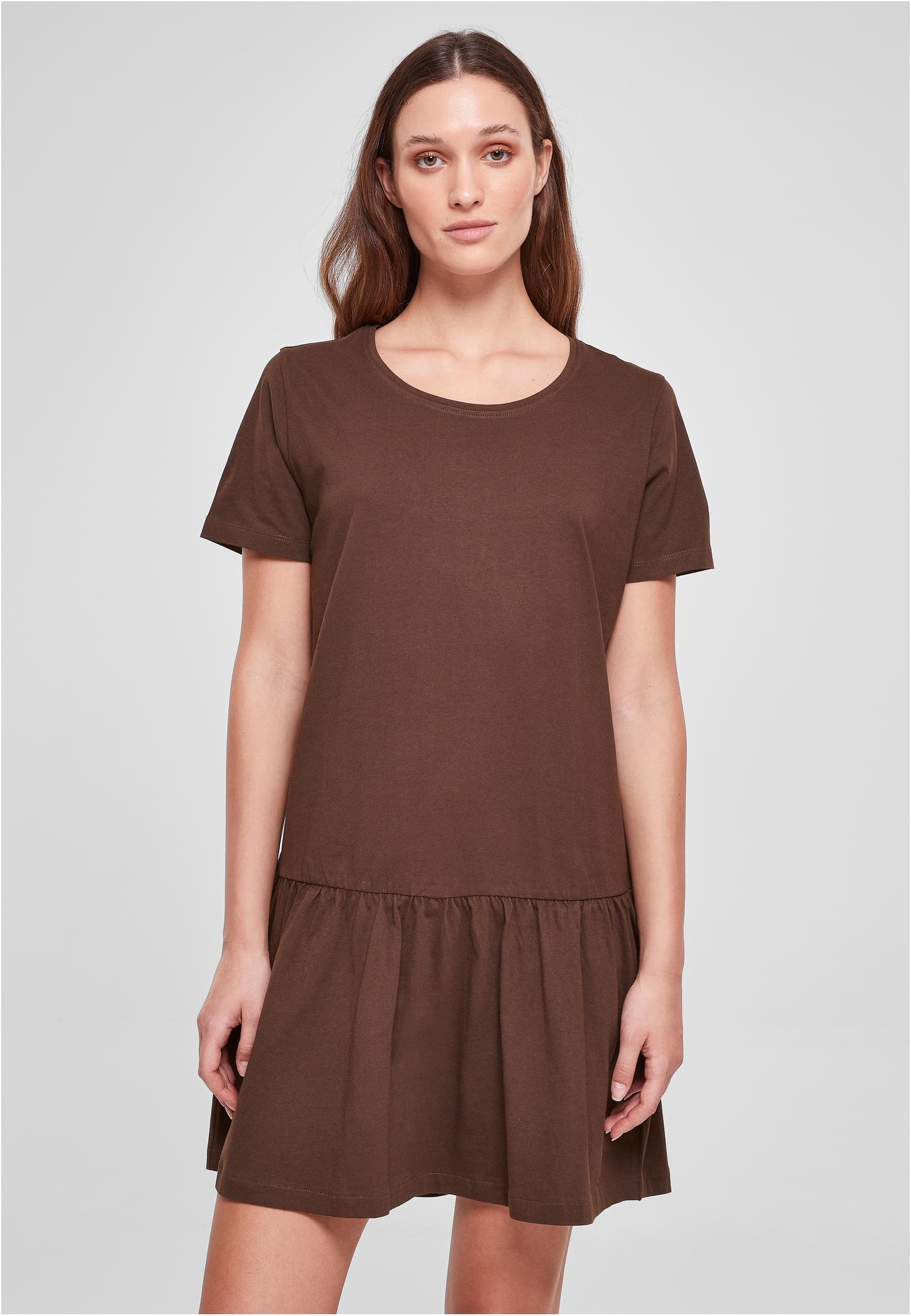 Ladies Valance Tee Dress | brown