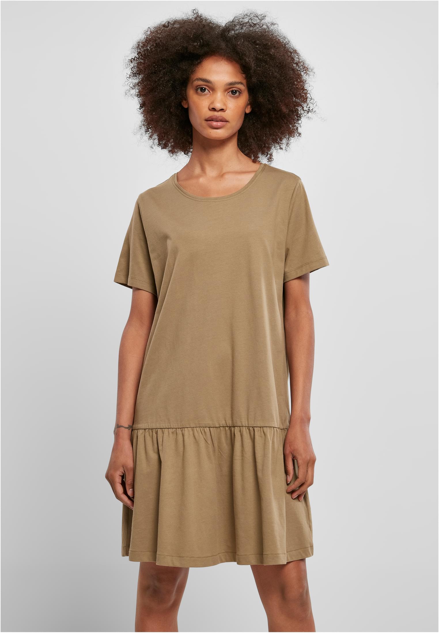 Ladies Valance Tee Dress | khaki