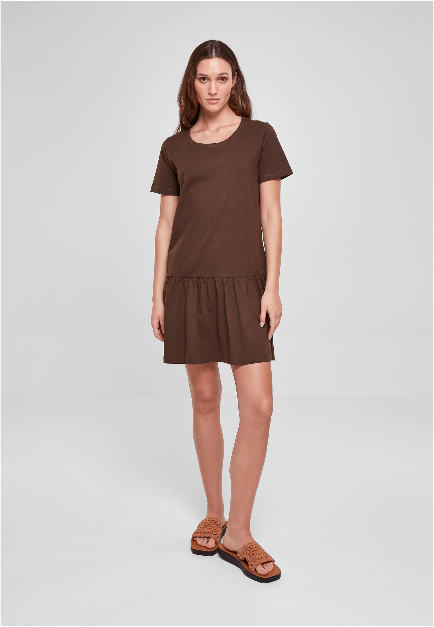 Ladies Valance Tee Dress | brown