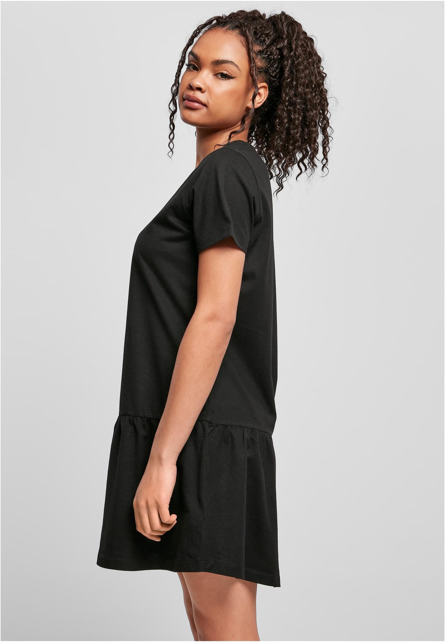 Ladies Valance Tee Dress | black