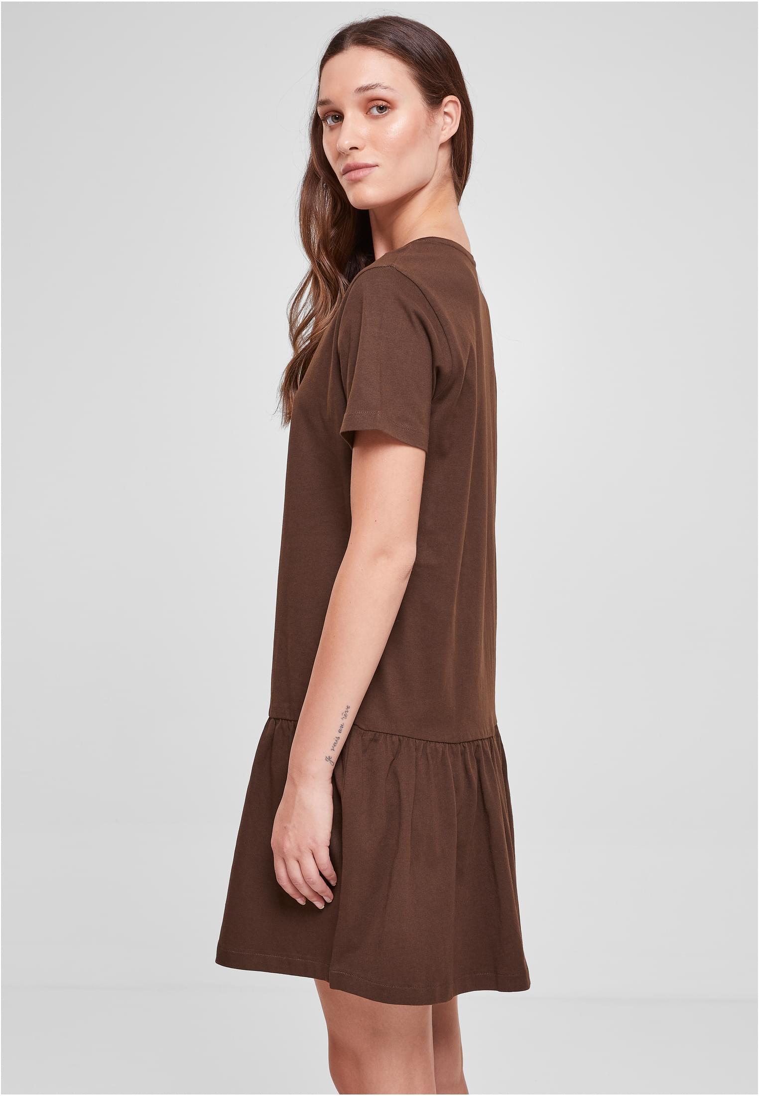 Ladies Valance Tee Dress | brown