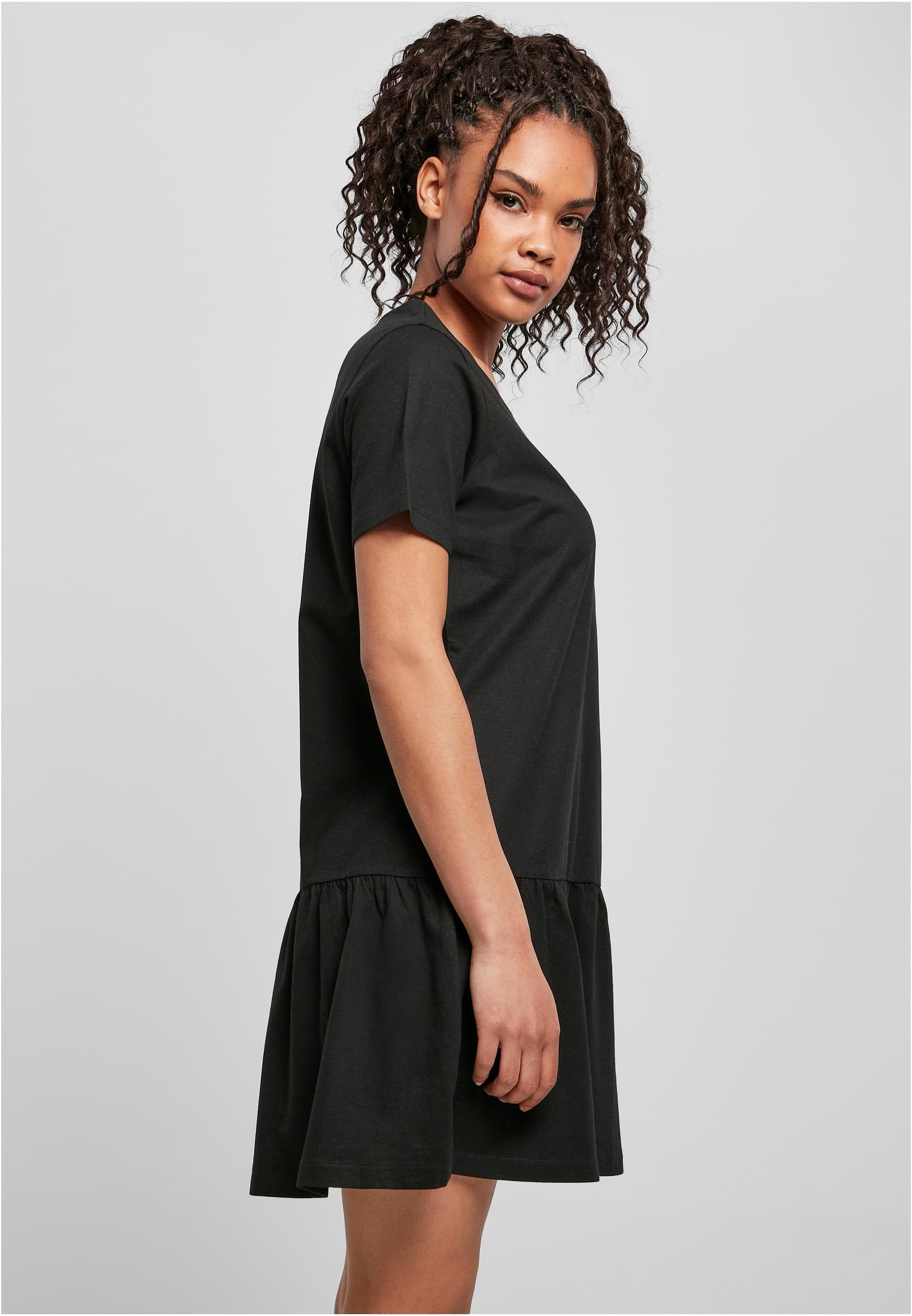 Ladies Valance Tee Dress | black