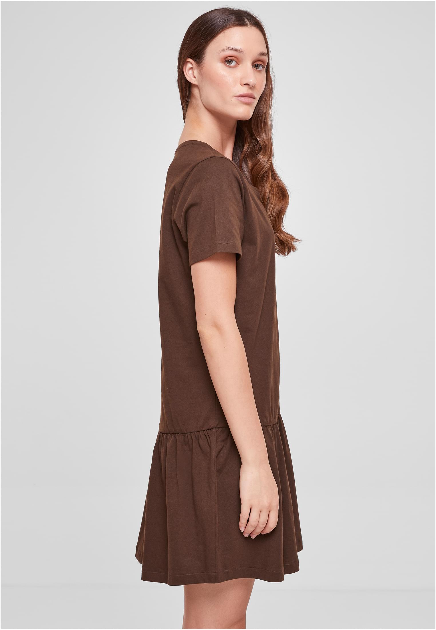 Ladies Valance Tee Dress | brown