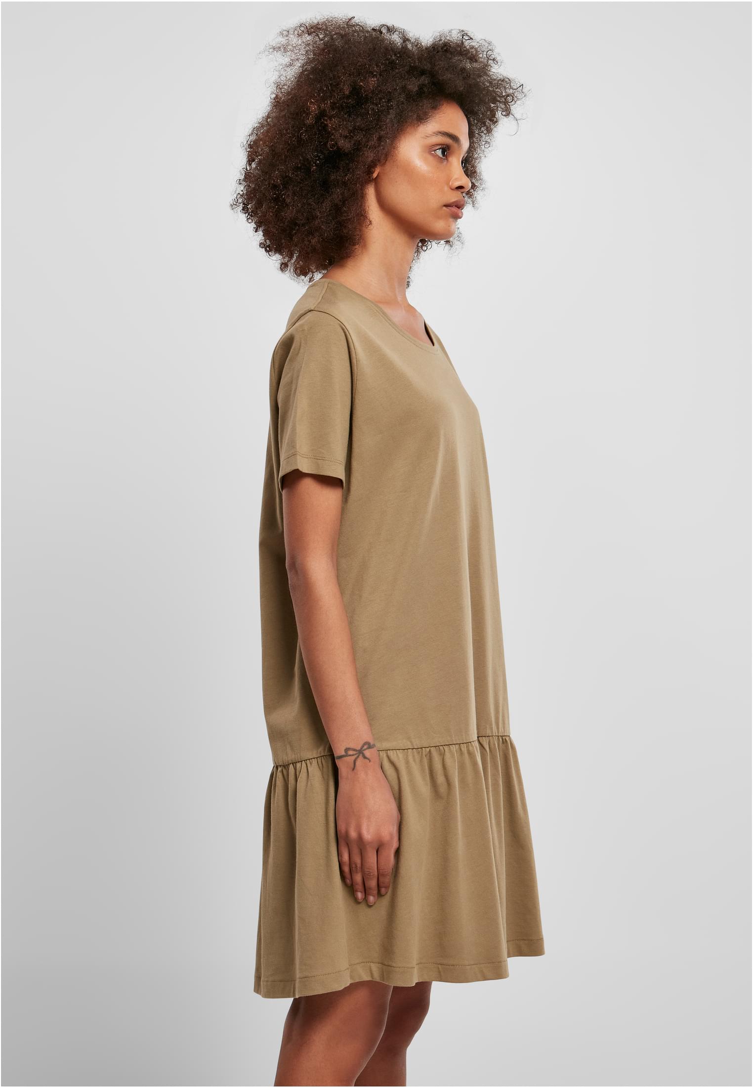 Ladies Valance Tee Dress | khaki