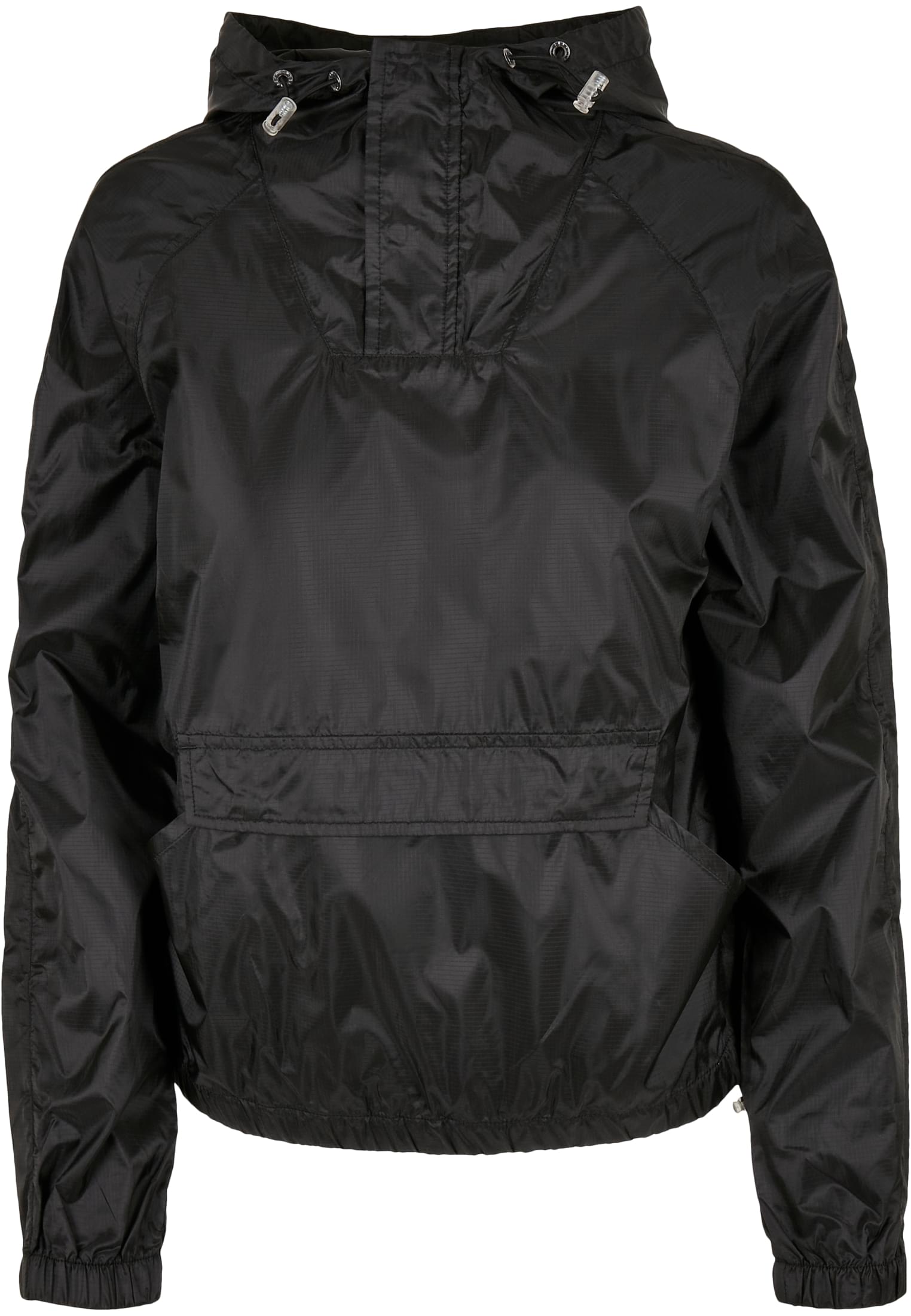 Ladies Transparent Light Pull Over Jacket | black