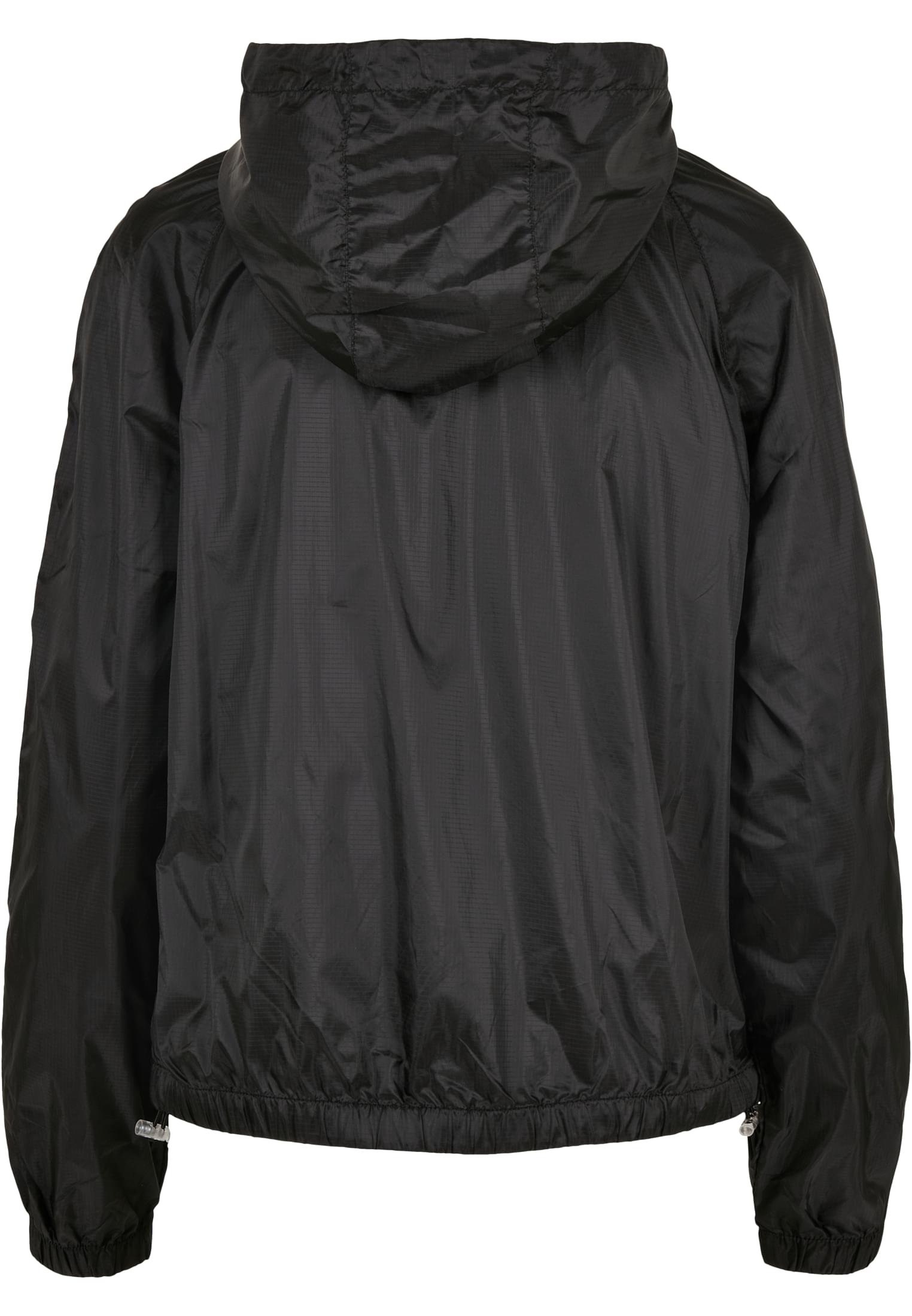 Ladies Transparent Light Pull Over Jacket | black