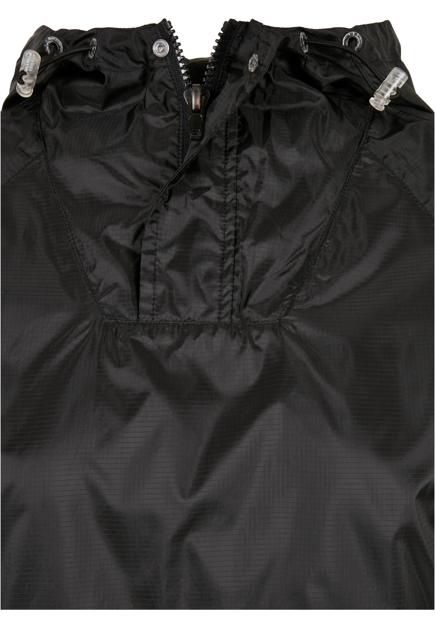 Ladies Transparent Light Pull Over Jacket | black