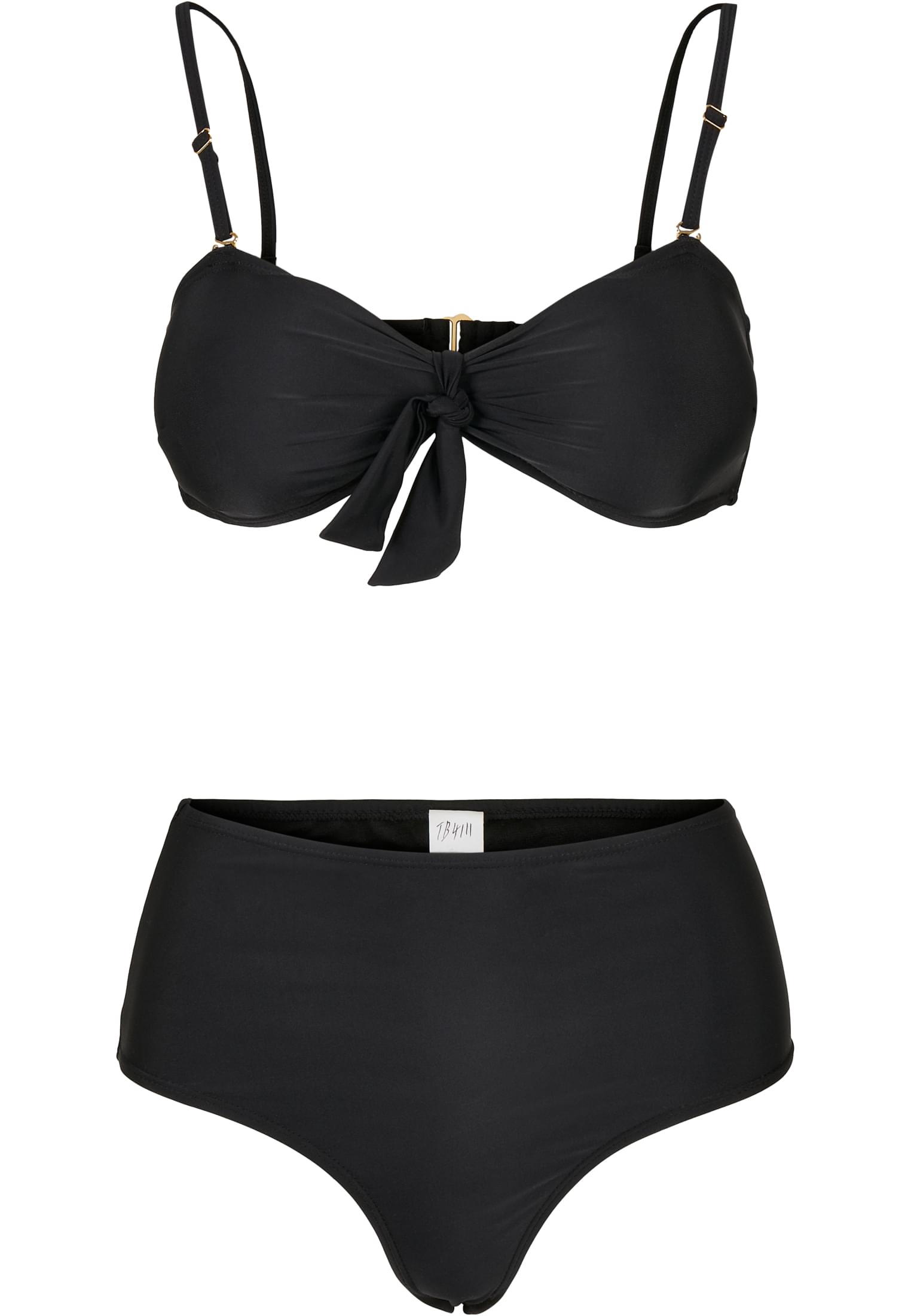 Ladies High Waist Balcony Bikini | black