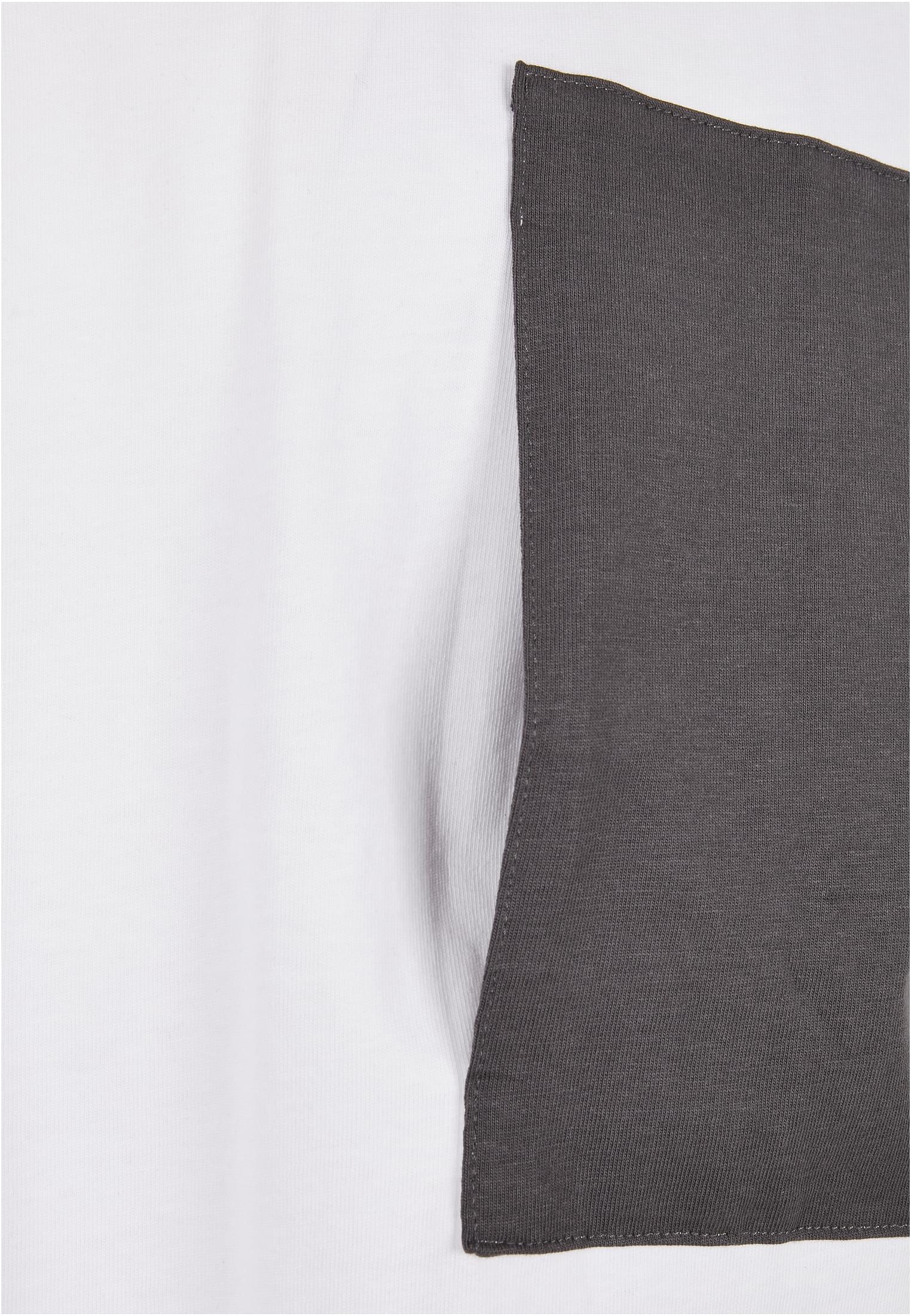 Big Double Pocket Tee | white/asphalt