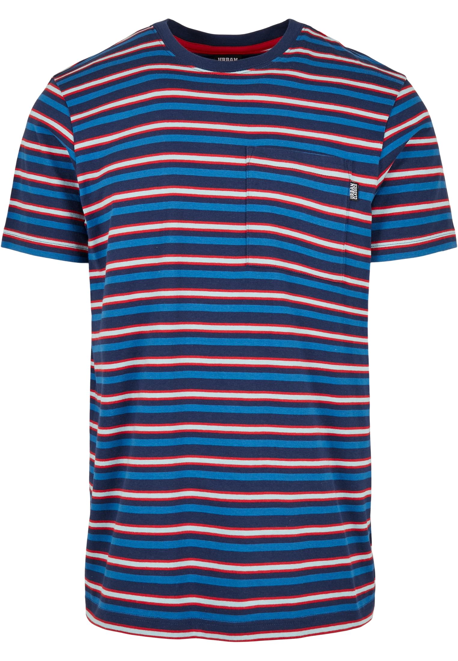 Fast Stripe Pocket Tee | darkblue/cityred