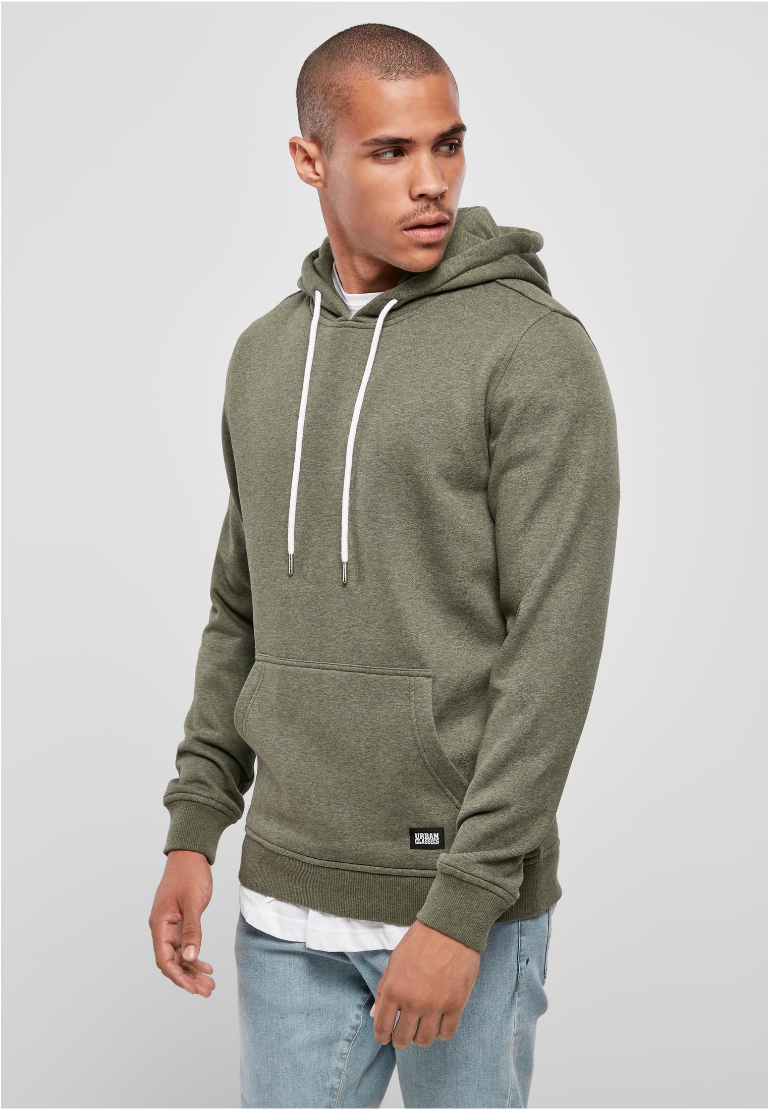 Basic Melange Hoody | darkgreen melange