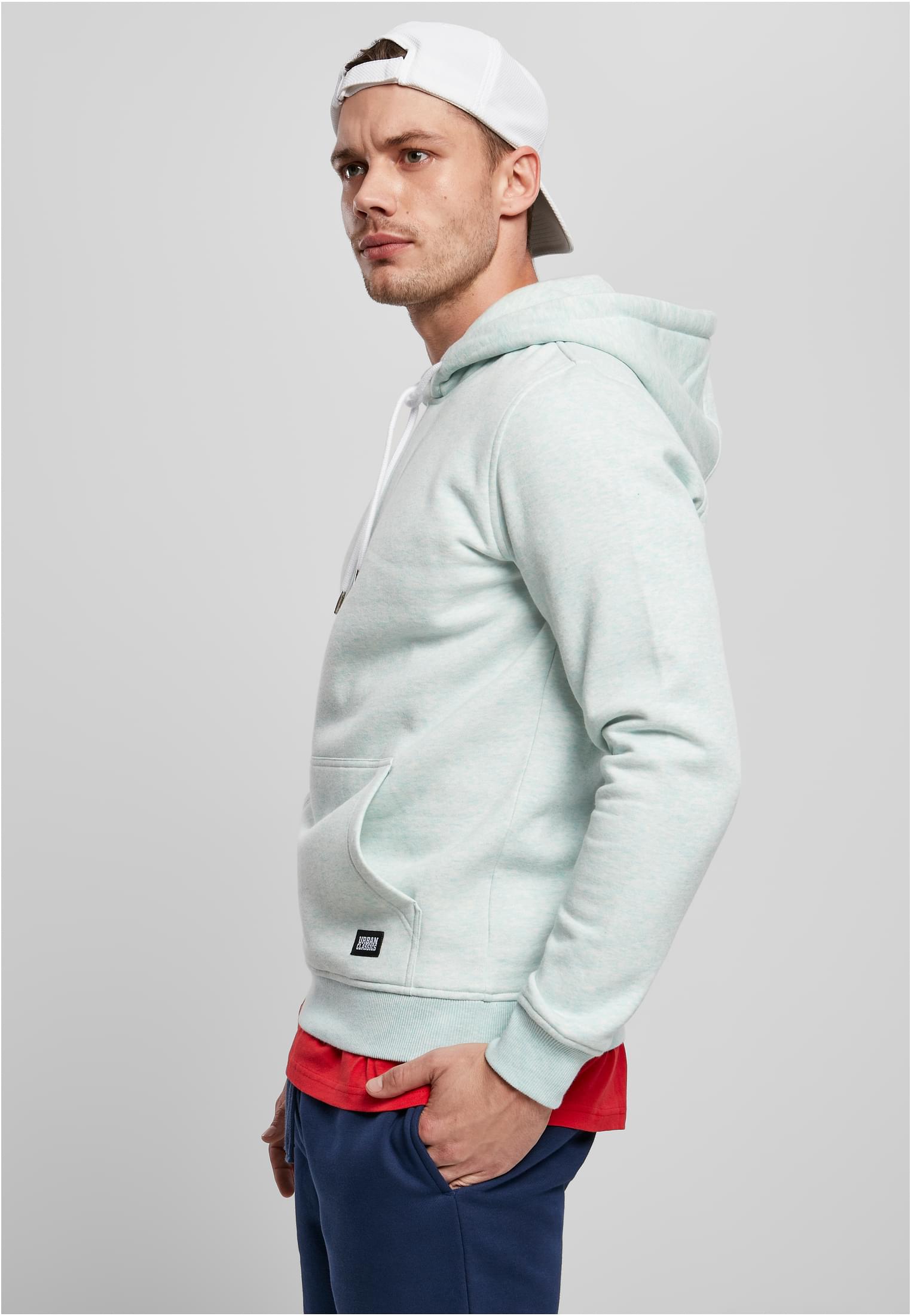 Basic Melange Hoody | aqua melange