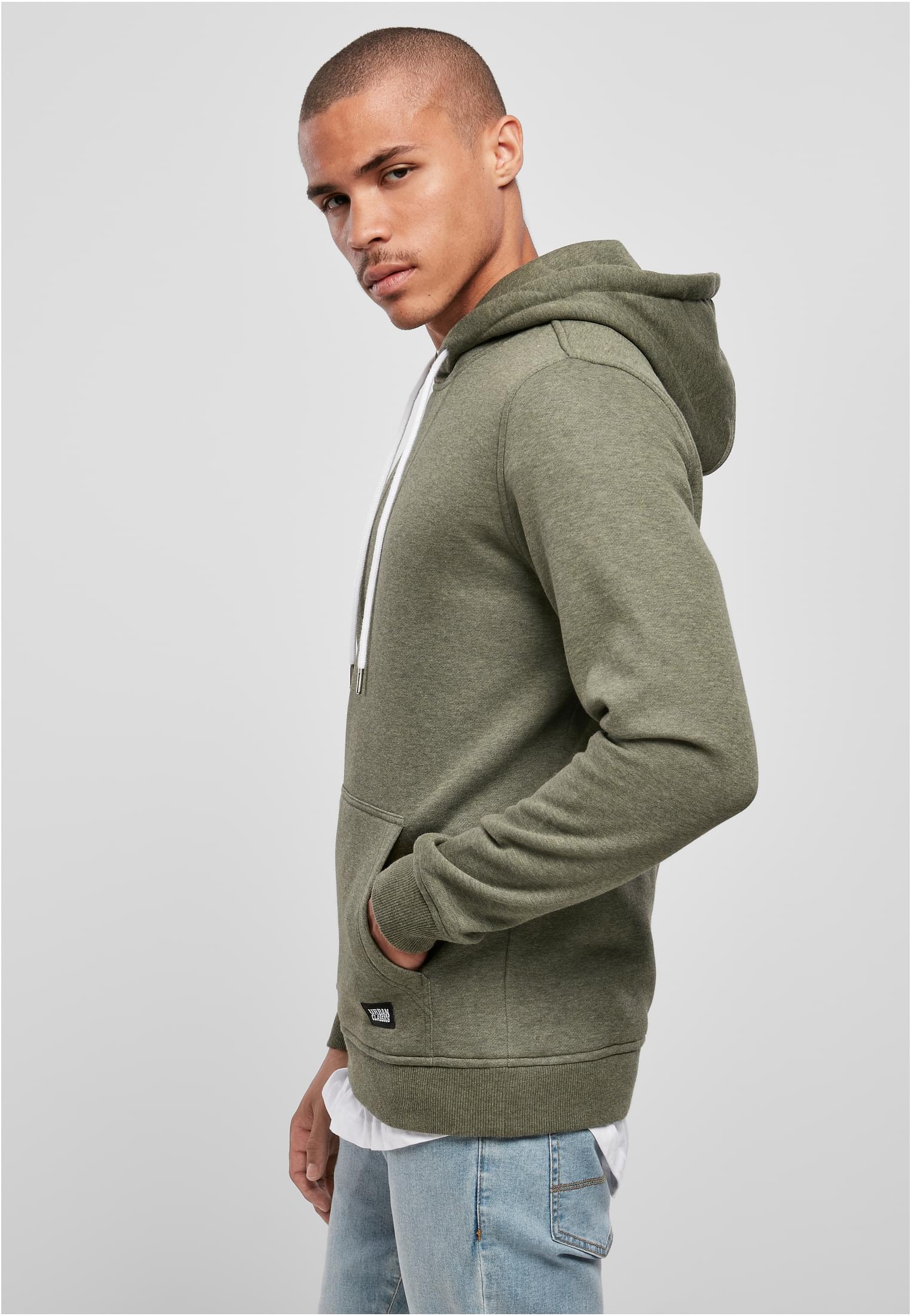 Basic Melange Hoody | darkgreen melange