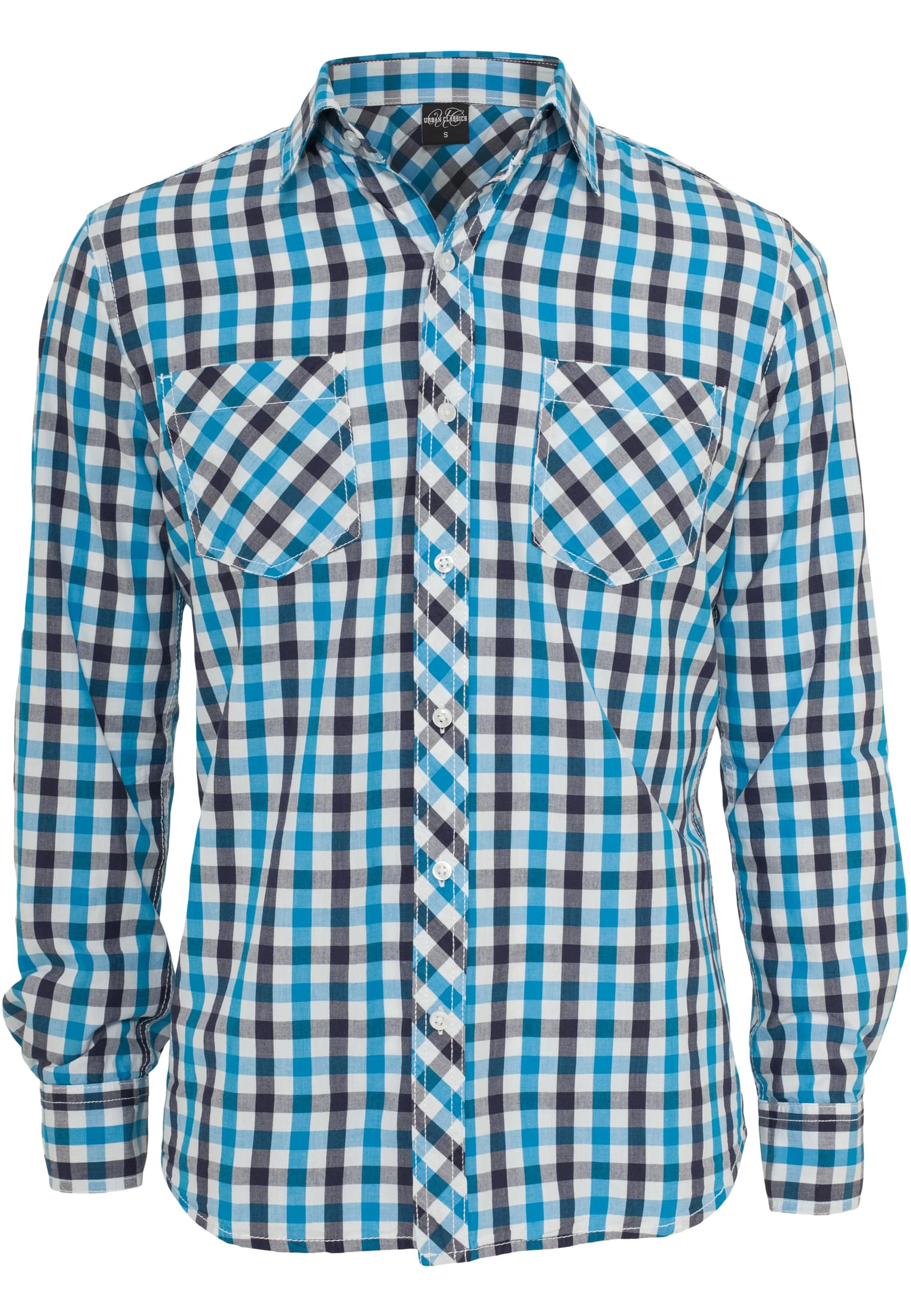 Tricolor Big Checked Shirt | nvywhttur