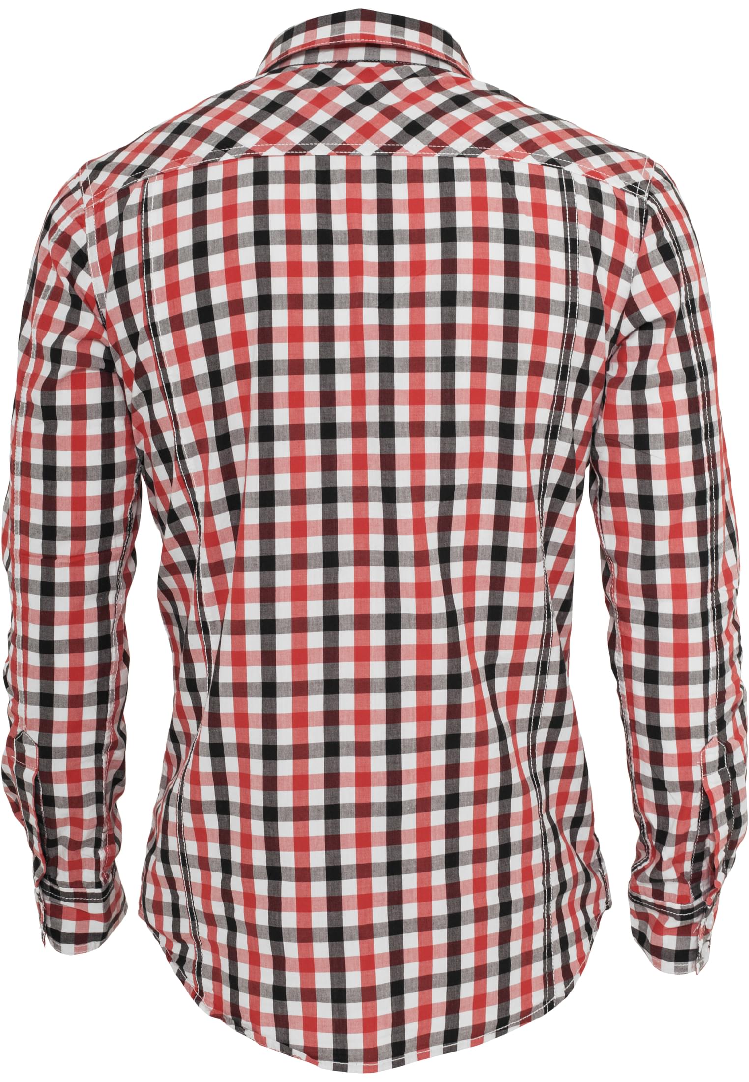 Tricolor Big Checked Shirt | blkwhtred