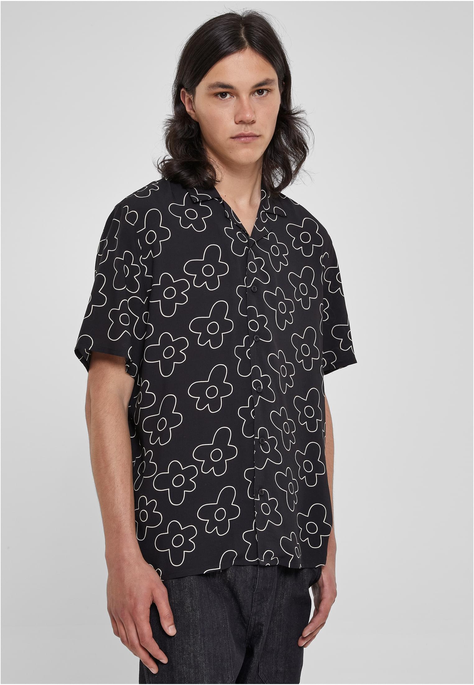 Viscose AOP Resort Shirt | blackflower