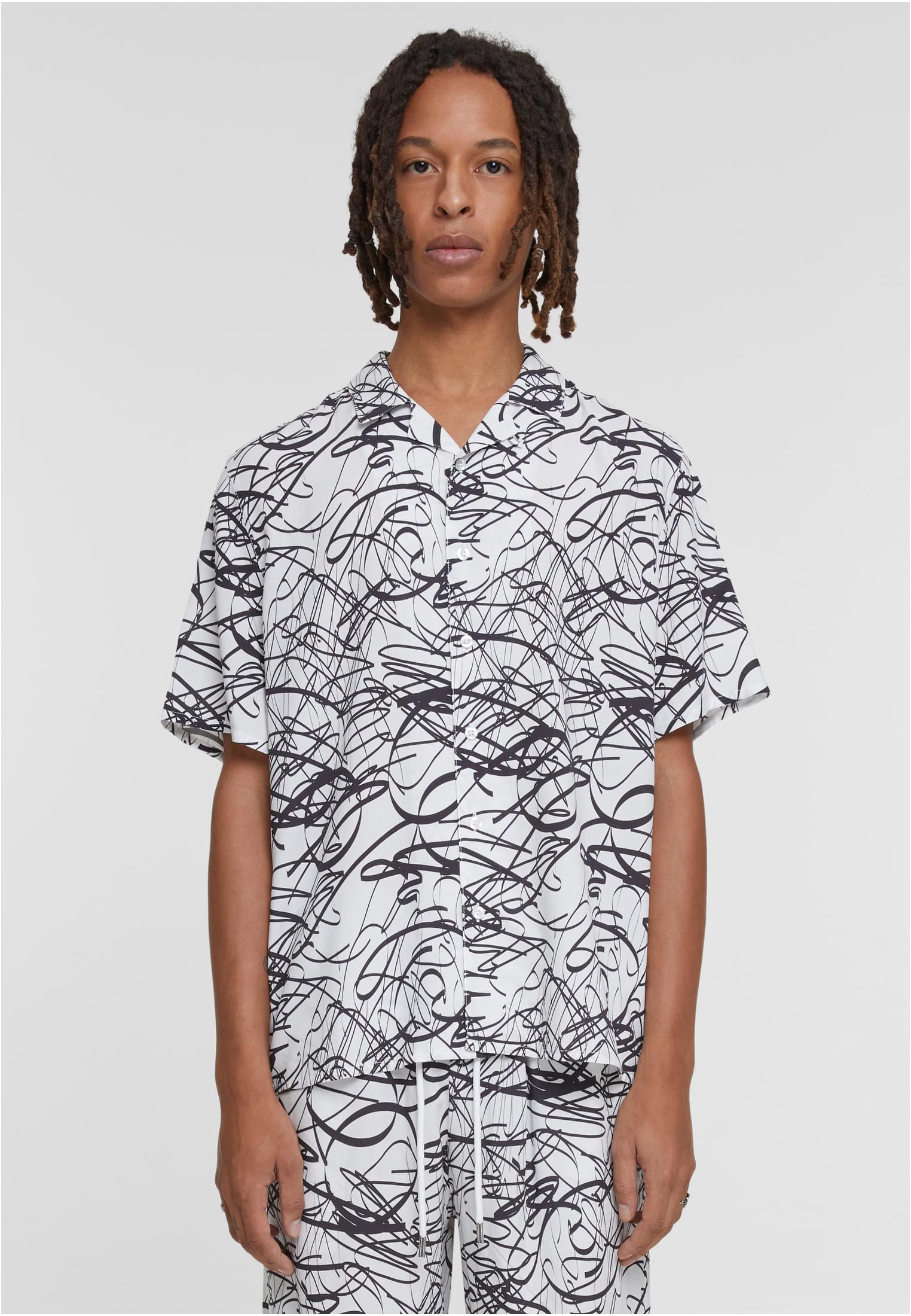 Viscose AOP Resort Shirt | whitescribble