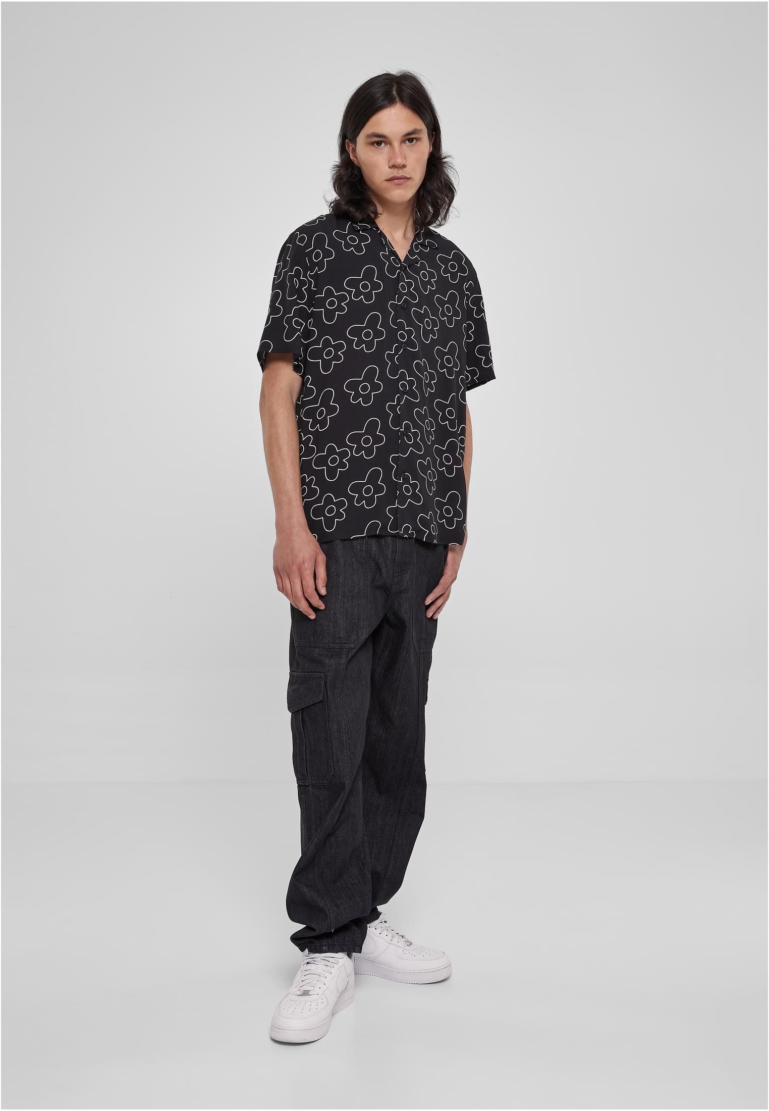 Viscose AOP Resort Shirt | blackflower