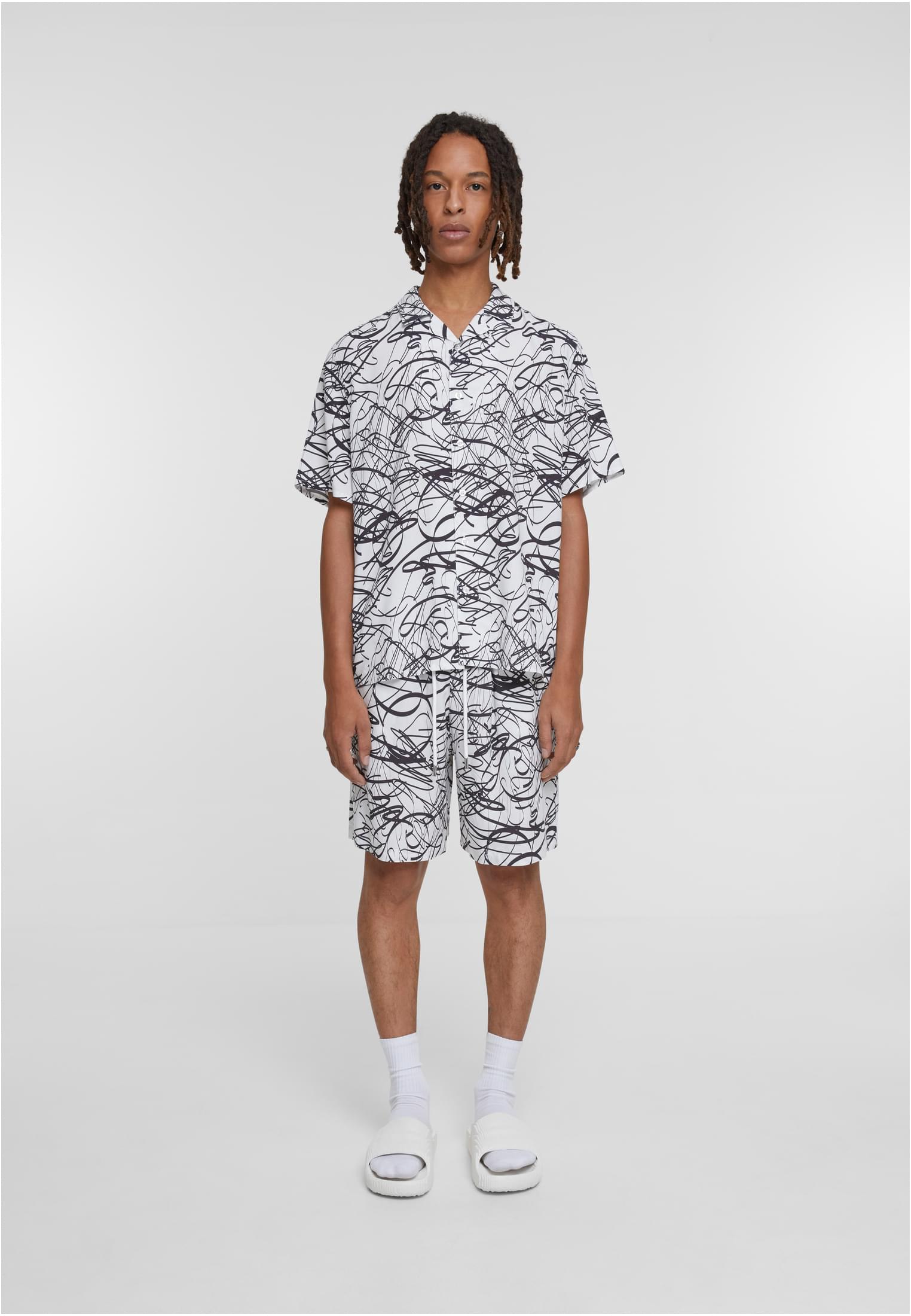 Viscose AOP Resort Shirt | whitescribble