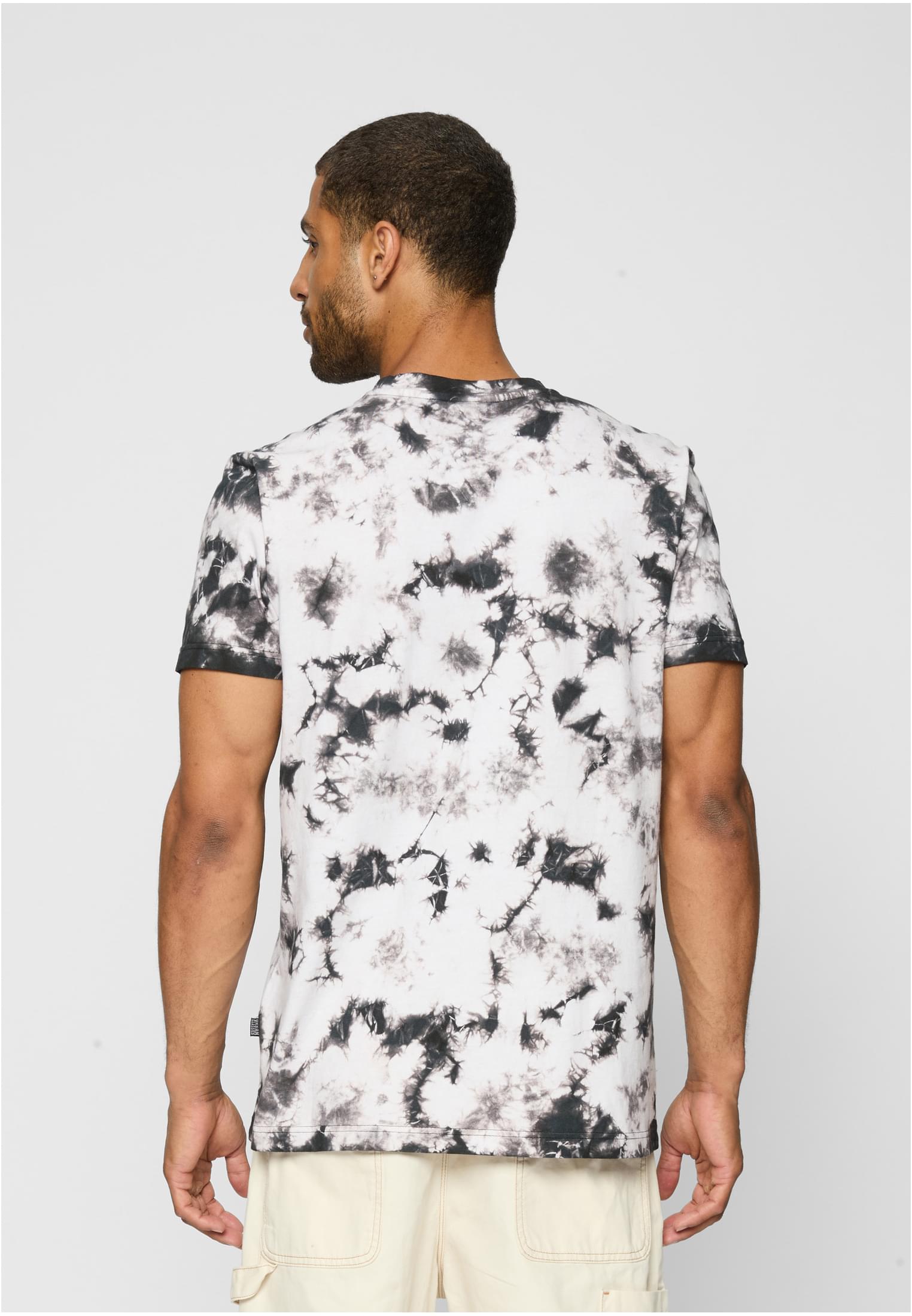 Black Tie Dye Tee | white/black