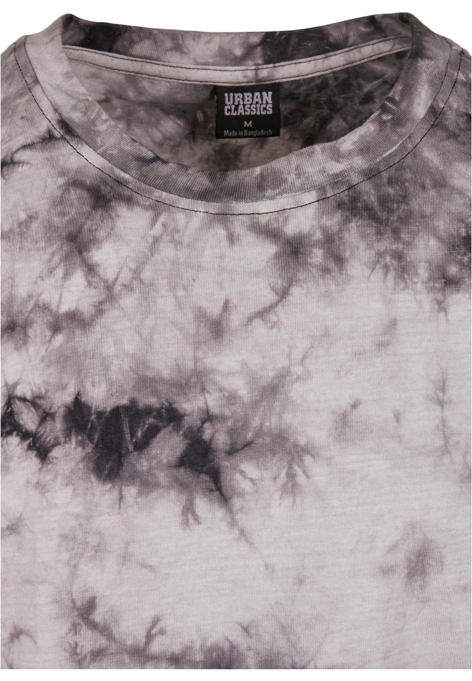 Black Tie Dye Tee | white/black