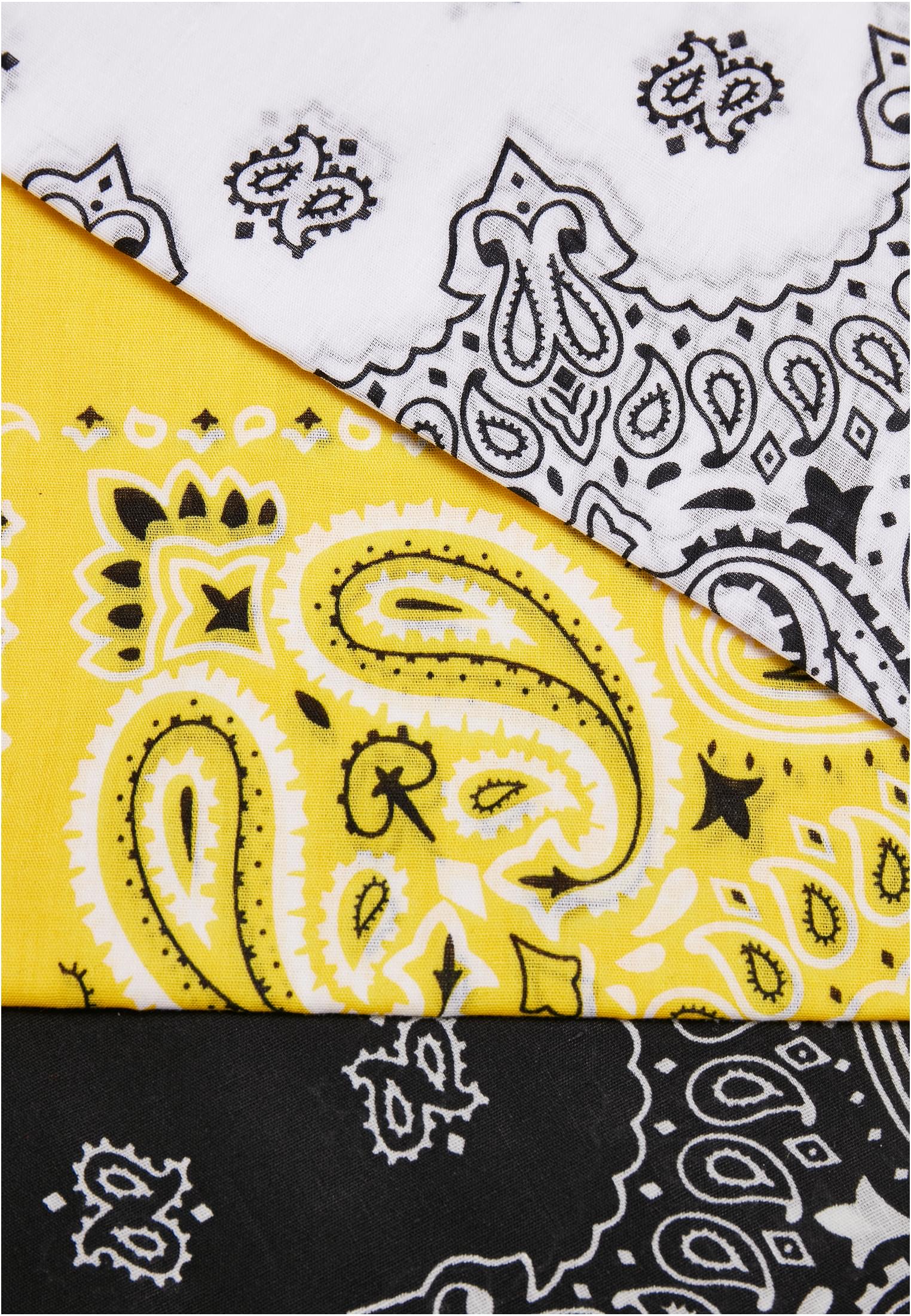 Multicolor Bandana 3-Pack | black+yellow+white