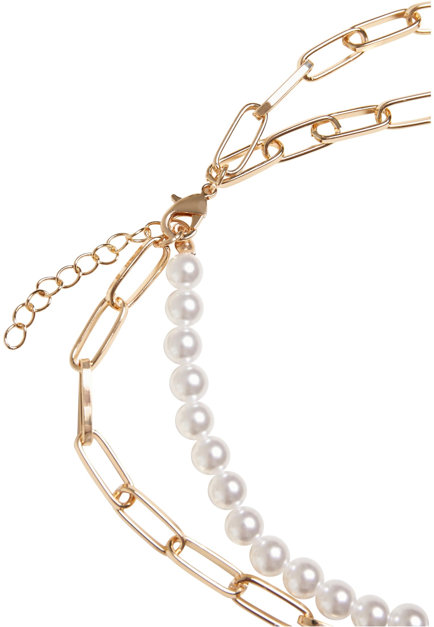 Pearl Cross Layering Necklace | pearlwhite/gold