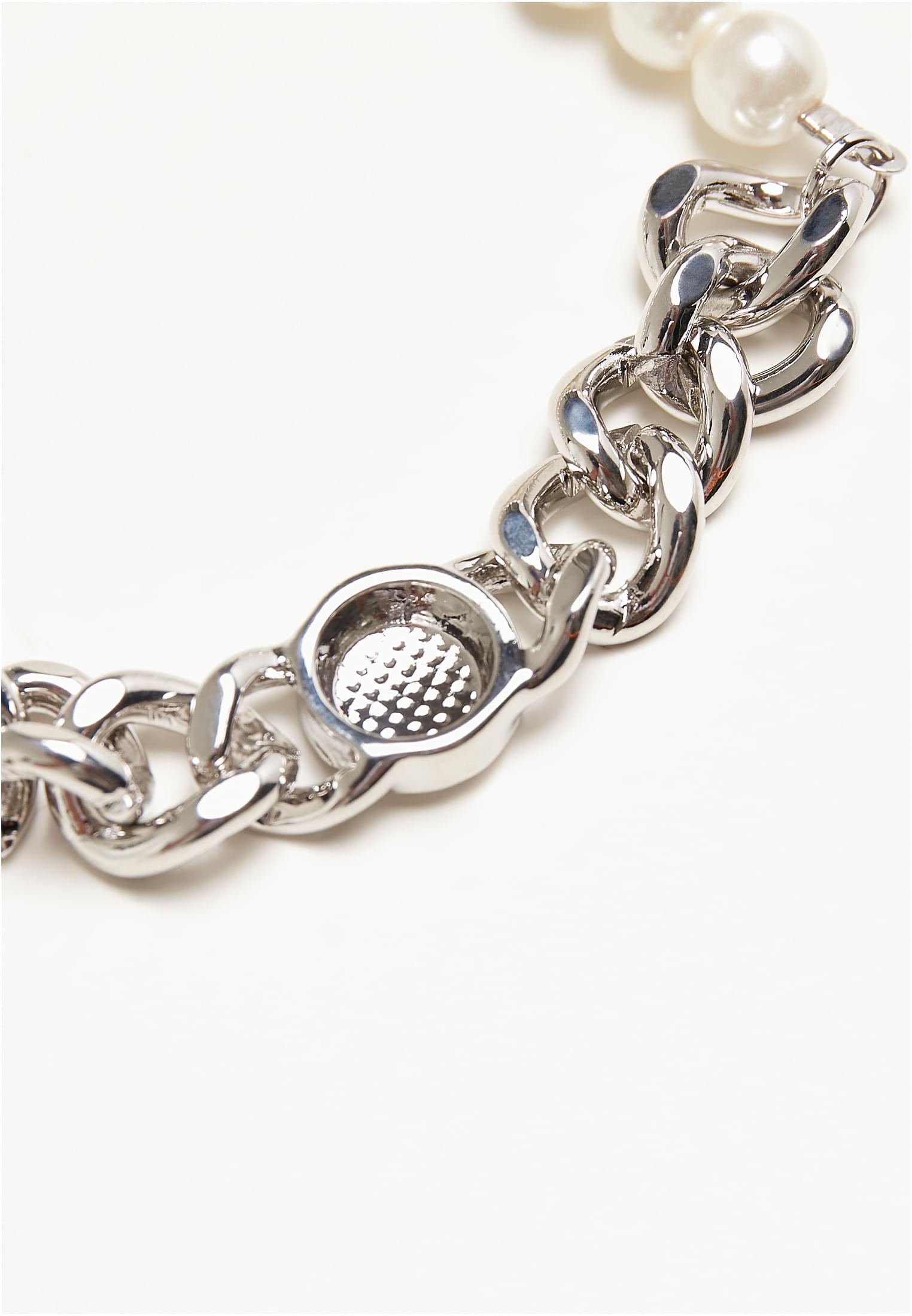 Pearl Flat Chain Bracelet | silver