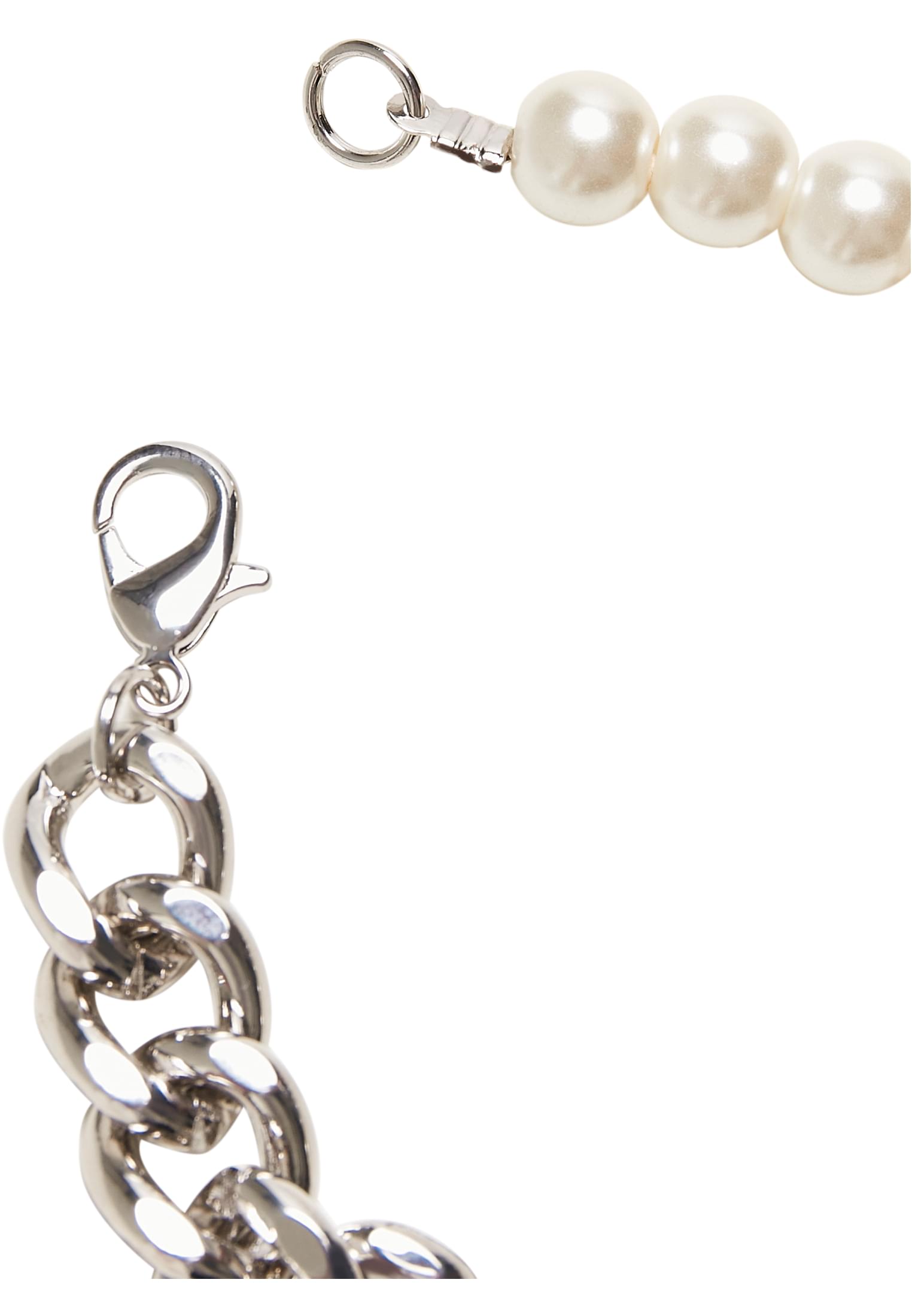 Pearl Flat Chain Bracelet | silver