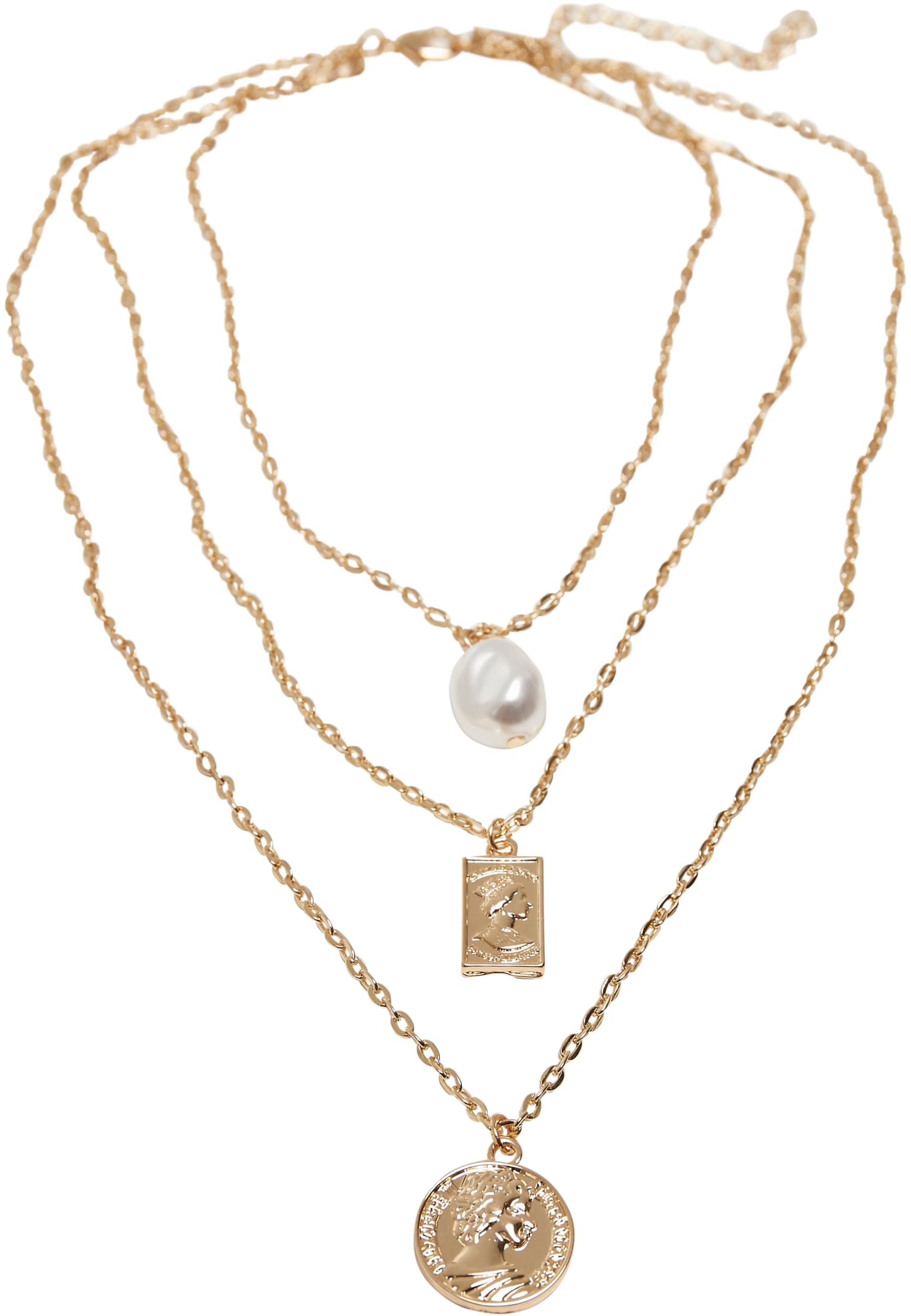 Layering Pearl Basic Necklace | gold