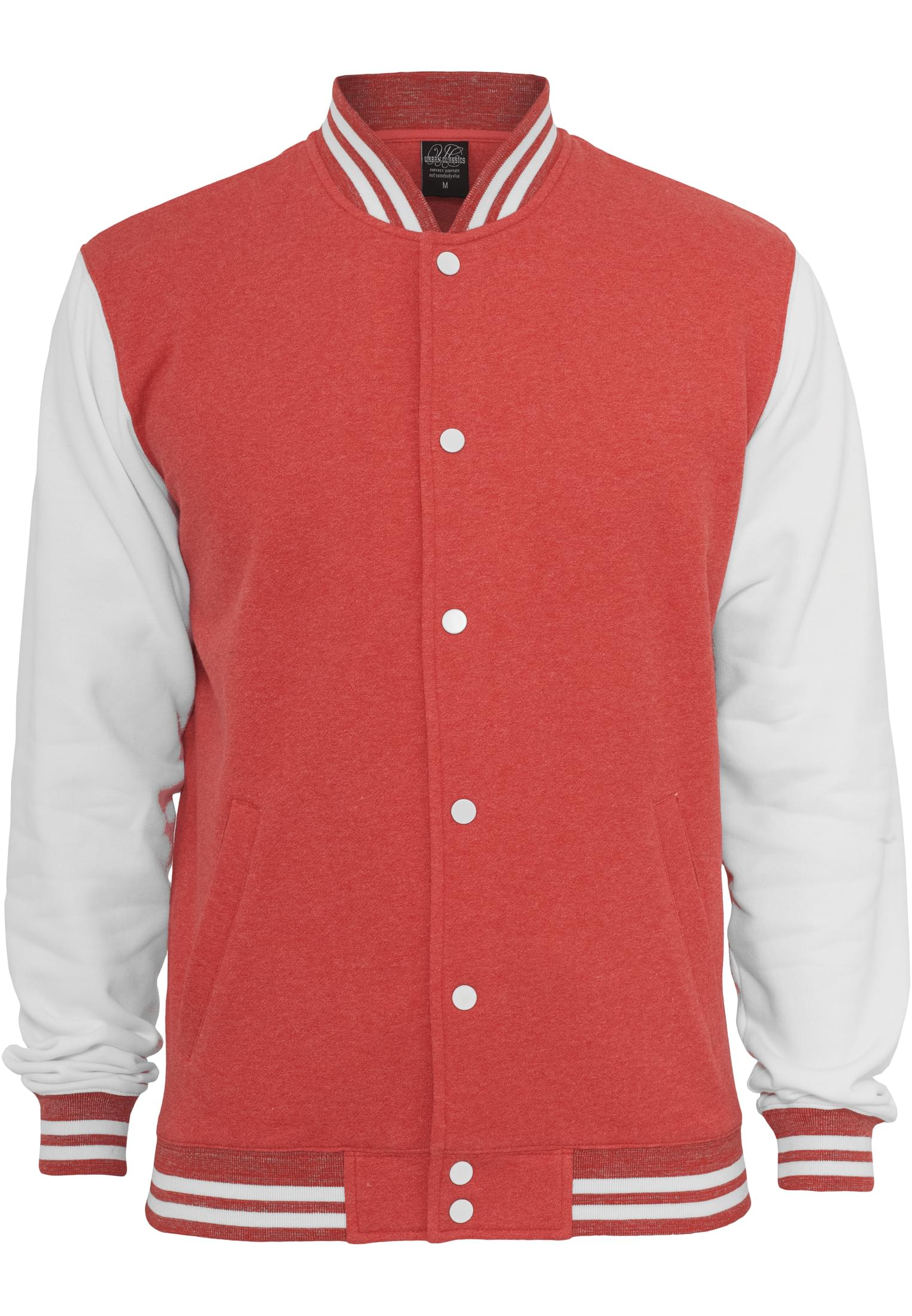 Melange College Sweatjacket | red/wht