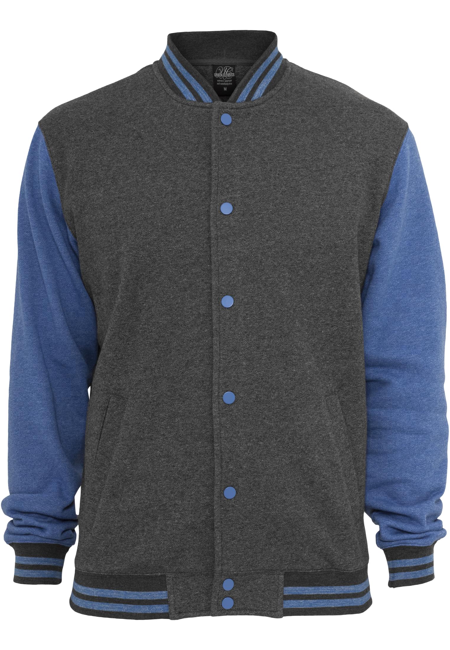 Melange College Sweatjacket | blk/blue