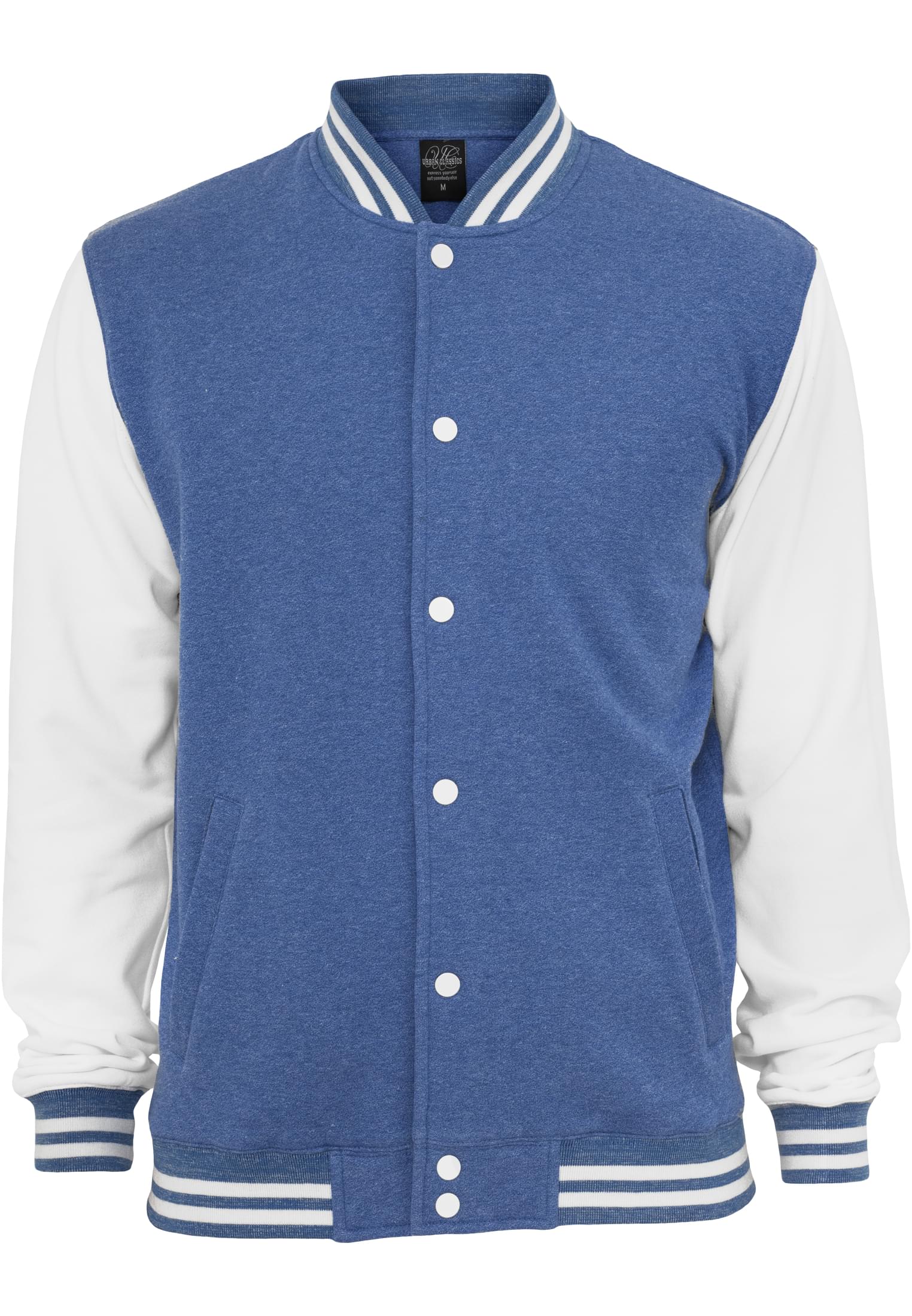 Melange College Sweatjacket | blue/wht