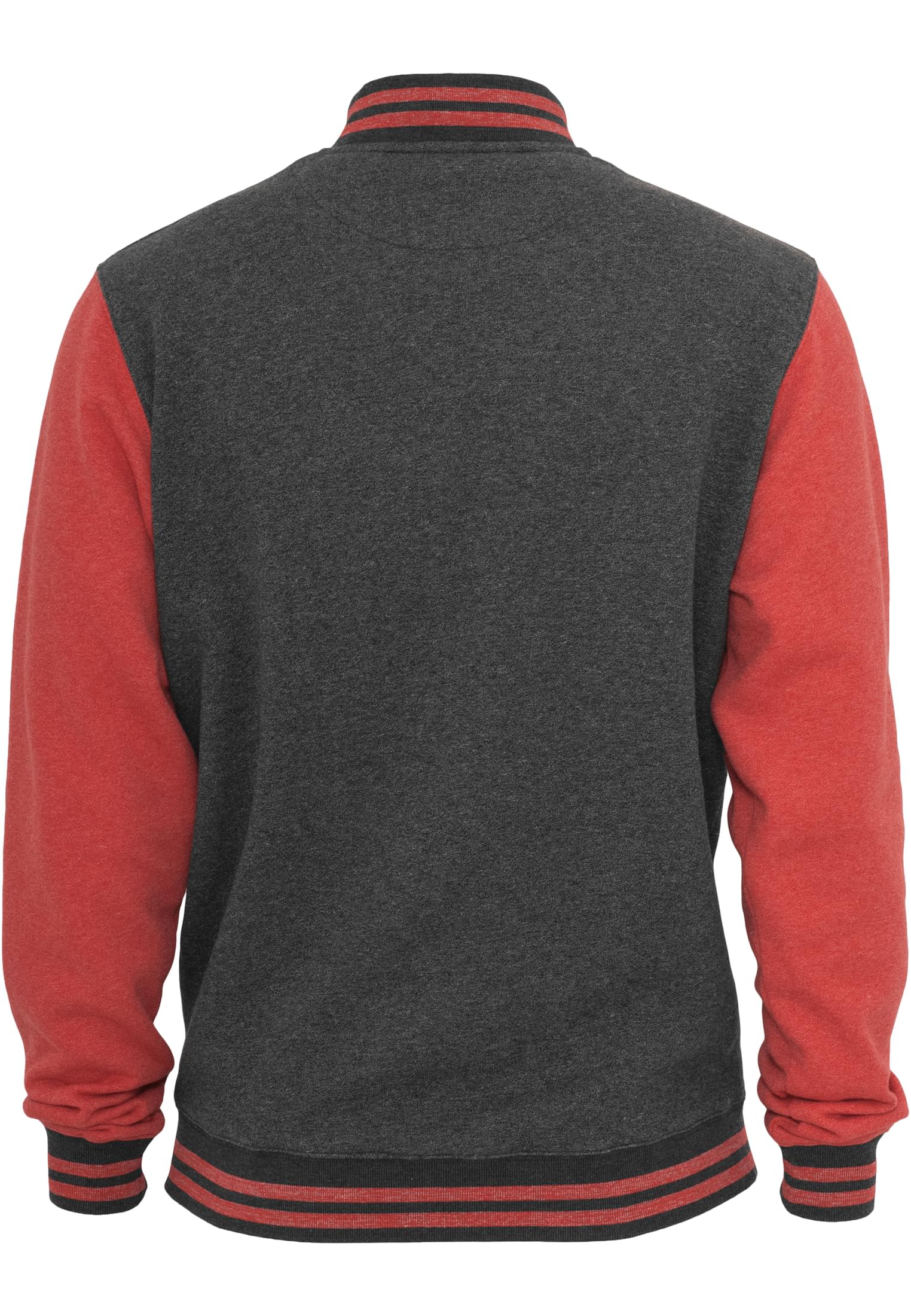 Melange College Sweatjacket | blk/red