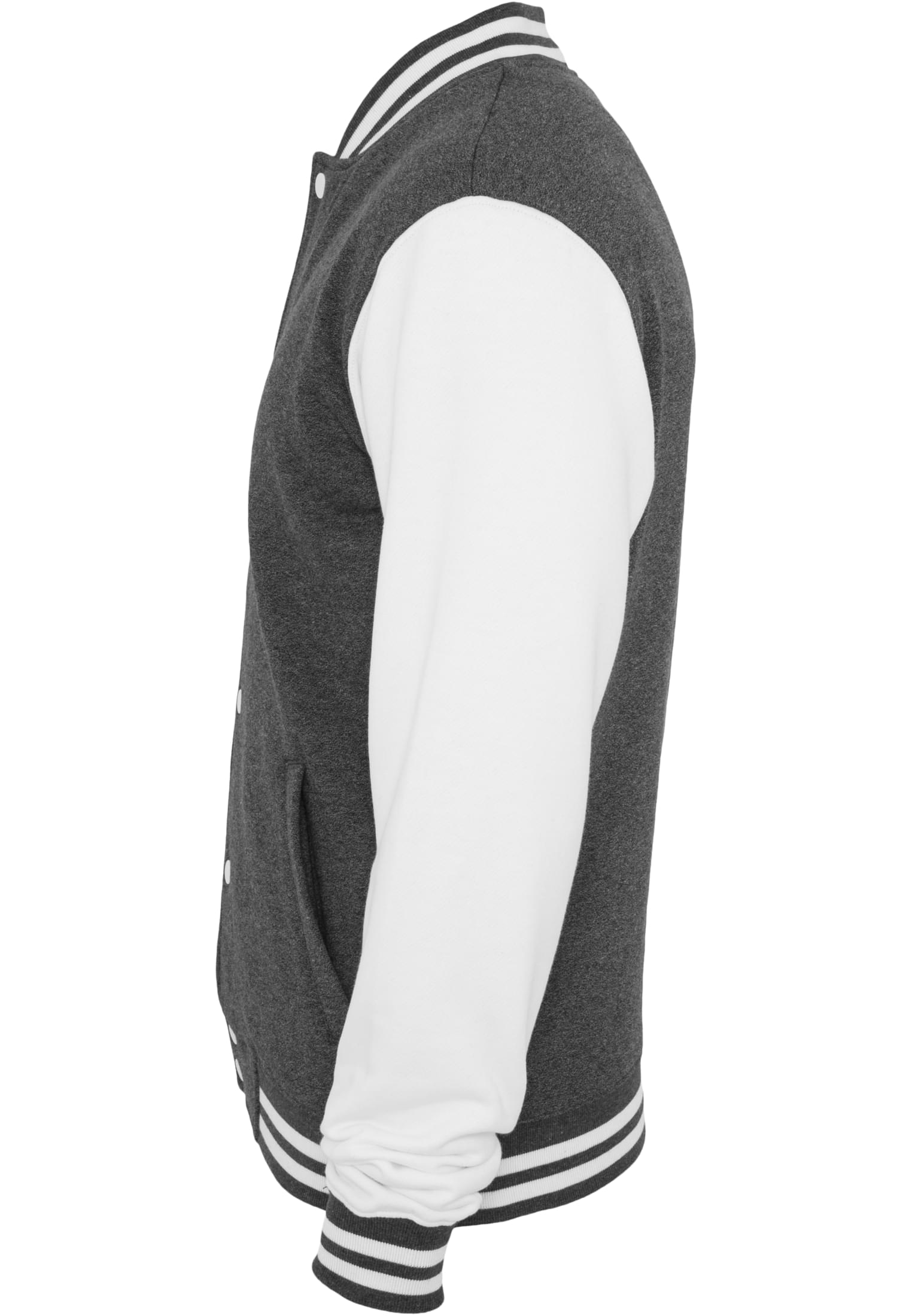 Melange College Sweatjacket | blk/wht