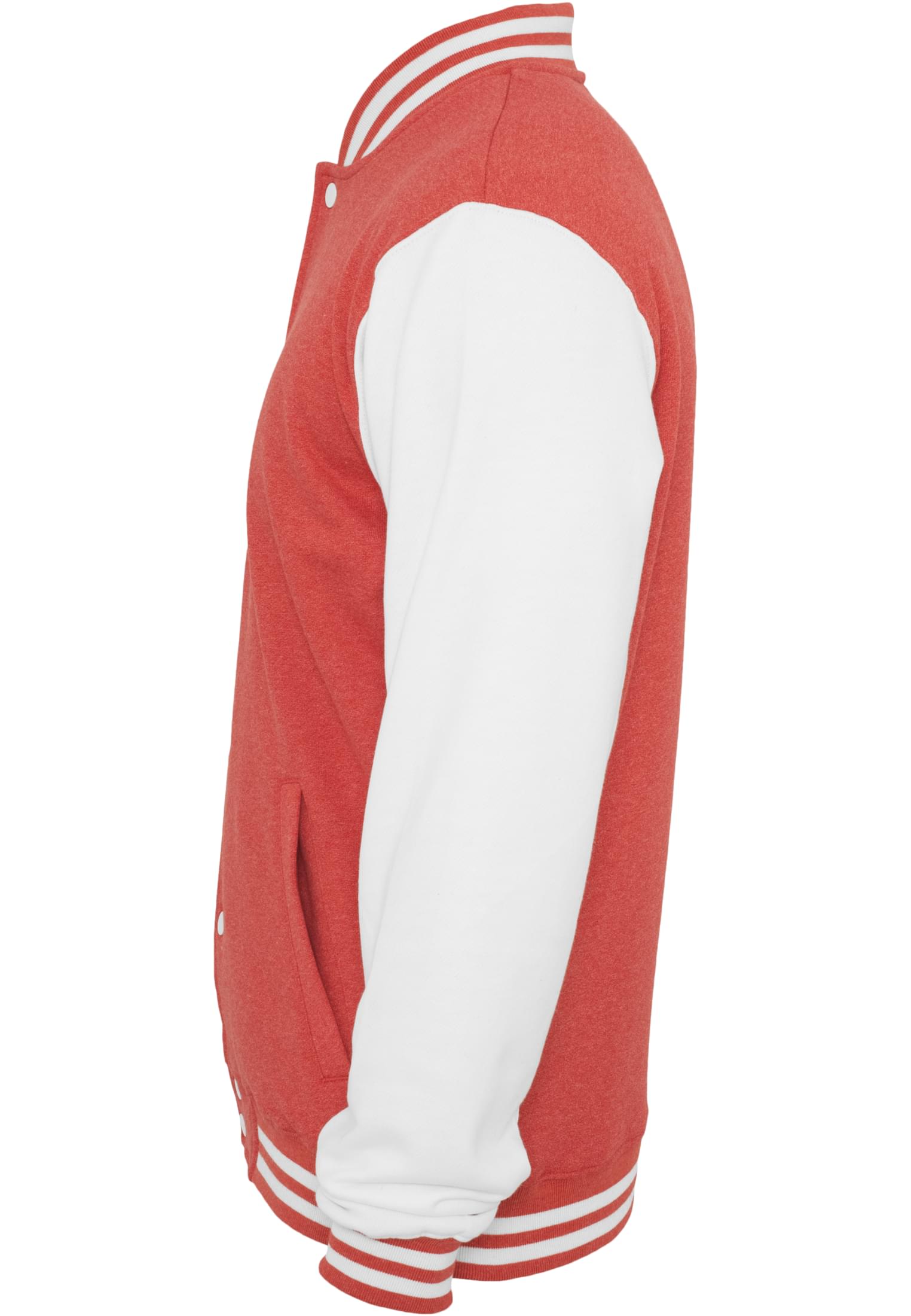 Melange College Sweatjacket | red/wht