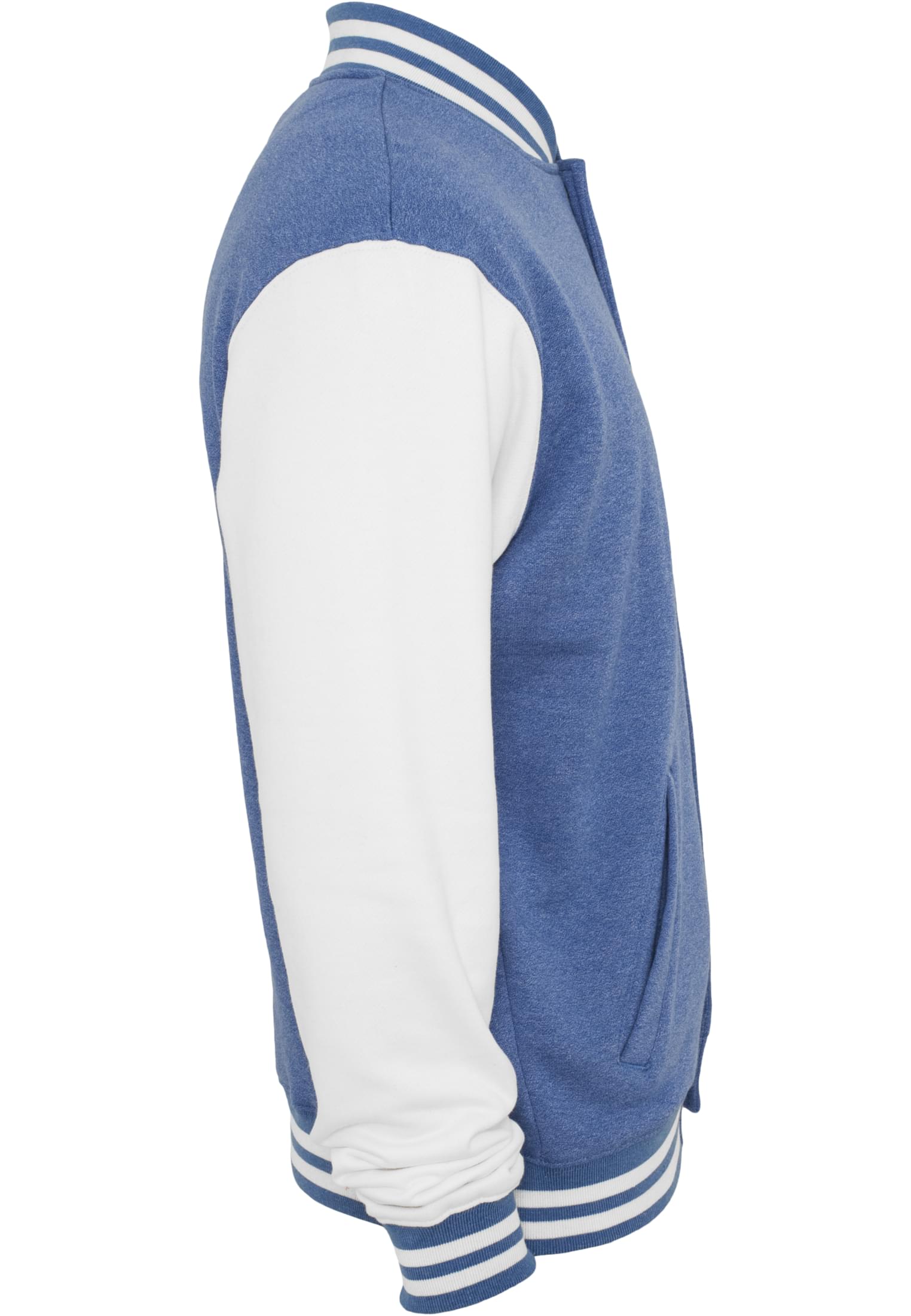 Melange College Sweatjacket | blue/wht